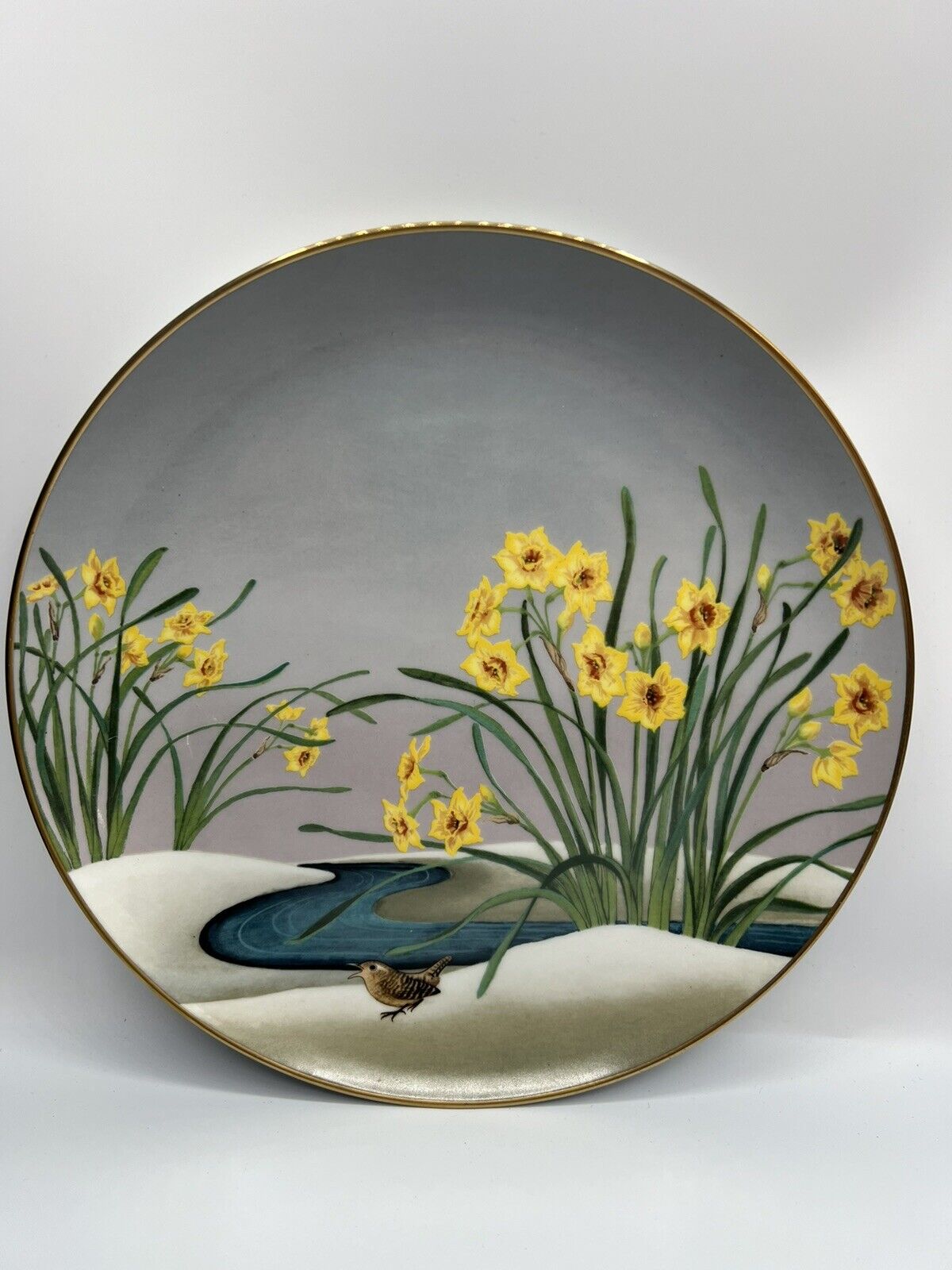 VINTAGE FRANKLIN MINT PLATE BIRDS AND FLOWERS OF THE ORIENT 70s JAPAN 10”