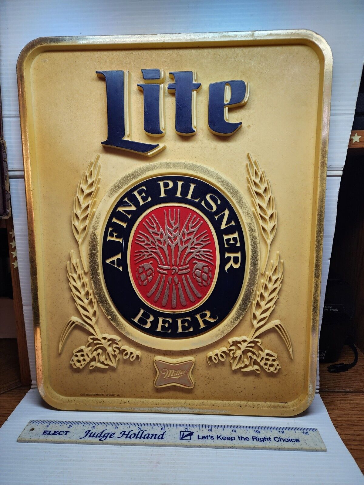 Vintage Miller Light Beer Sign Great Shape