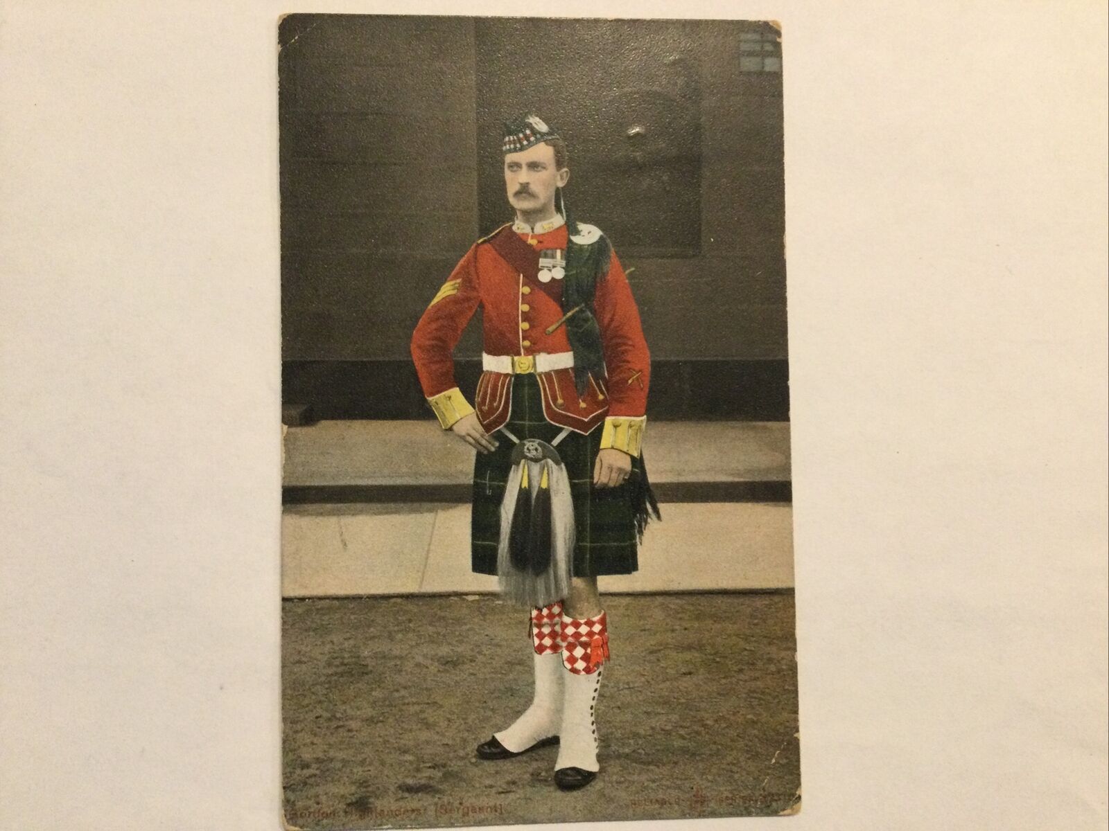 Vtg Postcard Soldier in Kilt Posing Canada 1910 B8