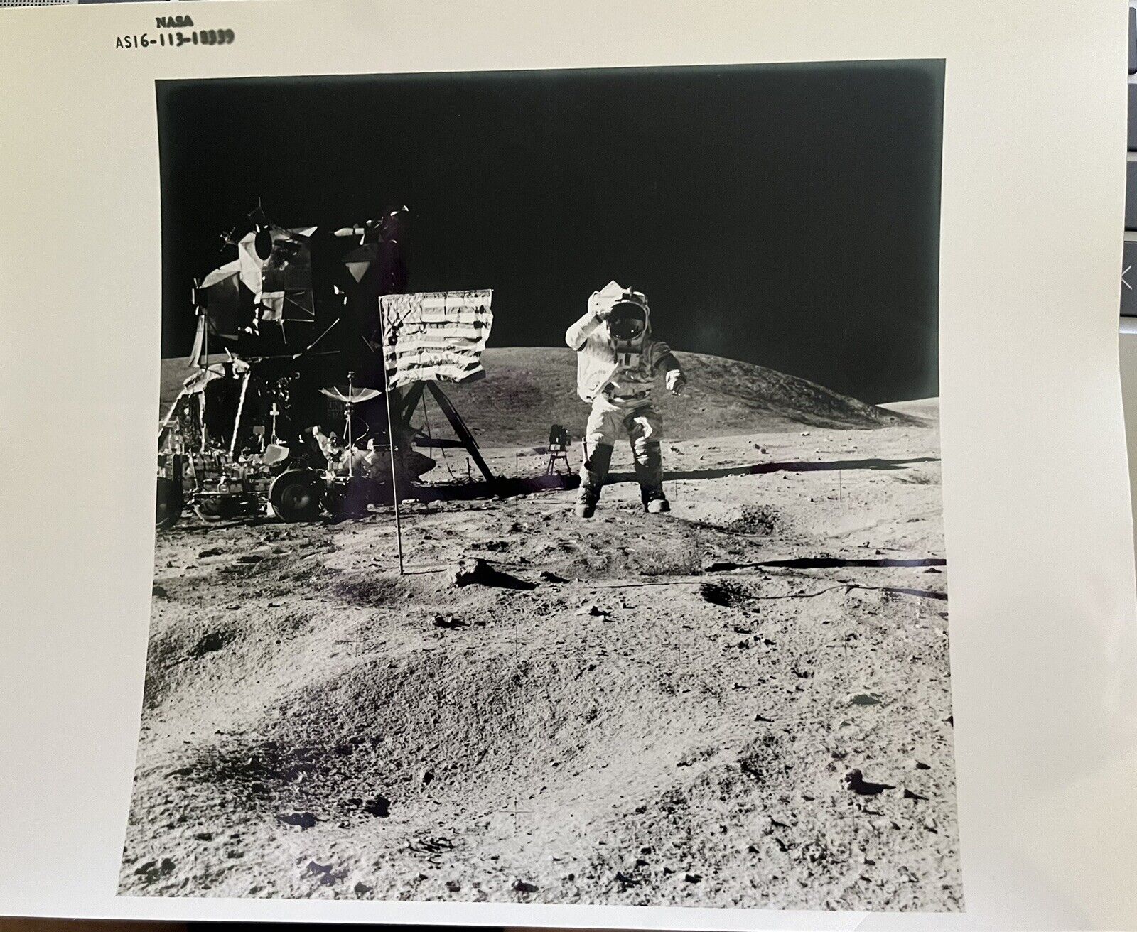 Original NASA Photo Astronaut Jhon Foung Comander Apollo 16