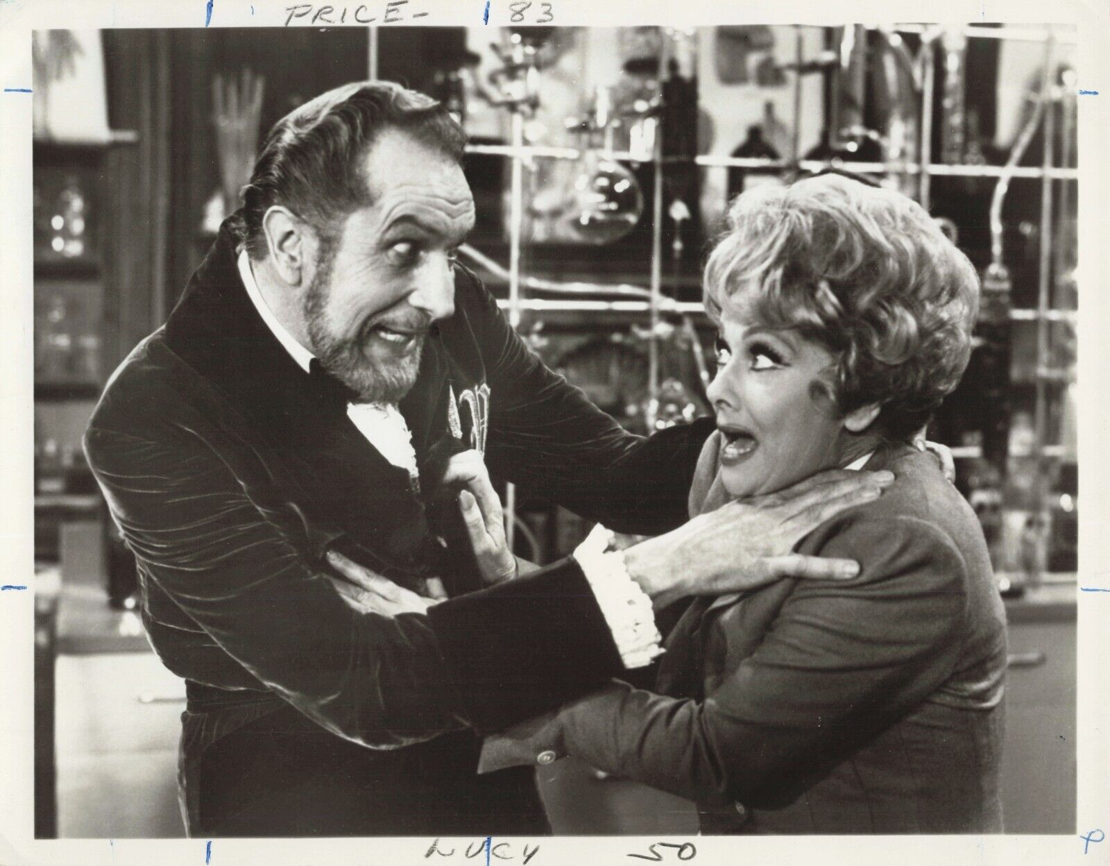 Here's Lucy Lucille Ball Vincent Price VINTAGE  7x9  Photo