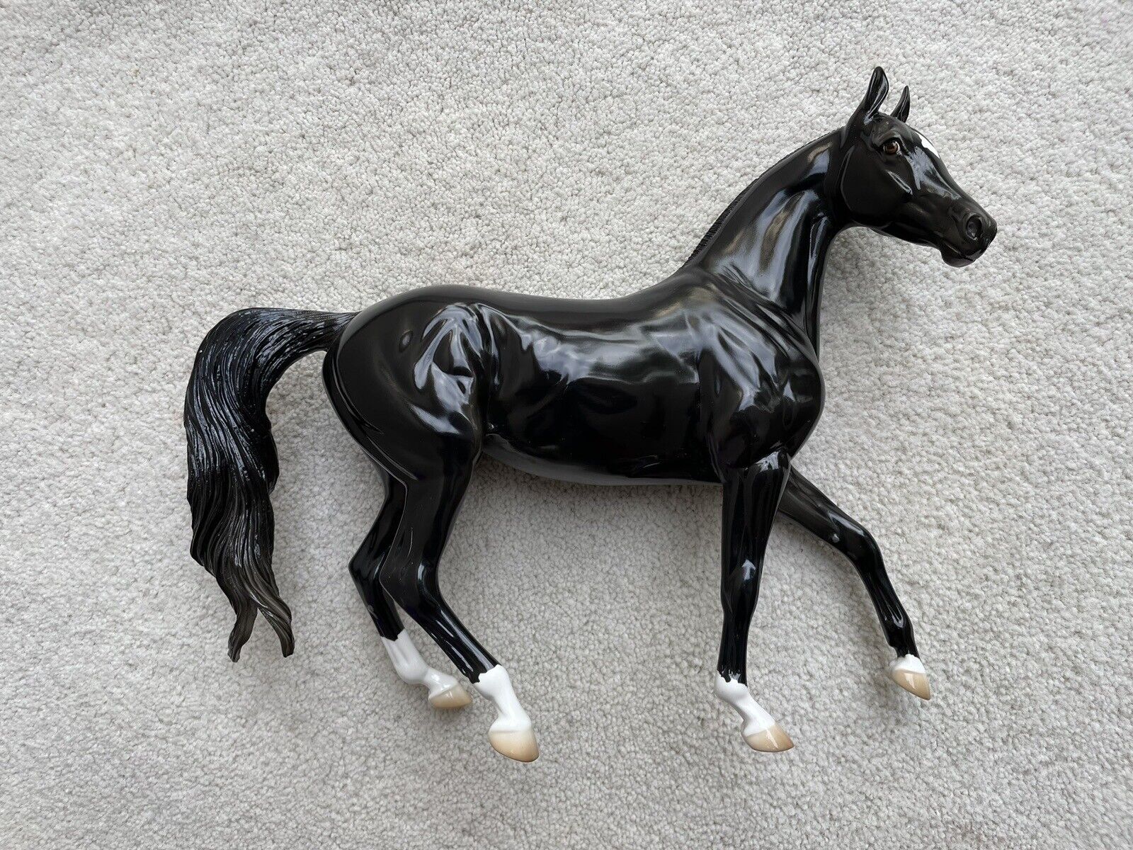 Gorgeous Breyer Peter Stone Horse Loyalty Club Glossy Black Akhal-Teke Mare