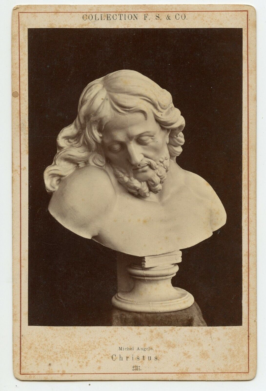 Michelangelo, Christus Sculpture, Vintage Photo by Collection F. S and Co. 