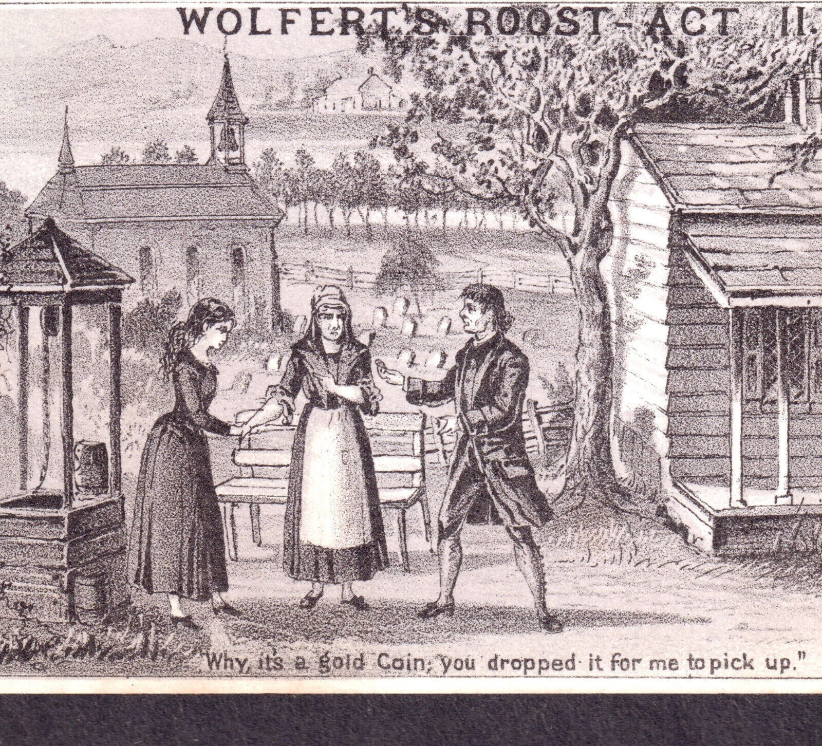 Legend of Sleepy Hollow 1800's Washington Irving Wolfert's Roost Cemetery Card
