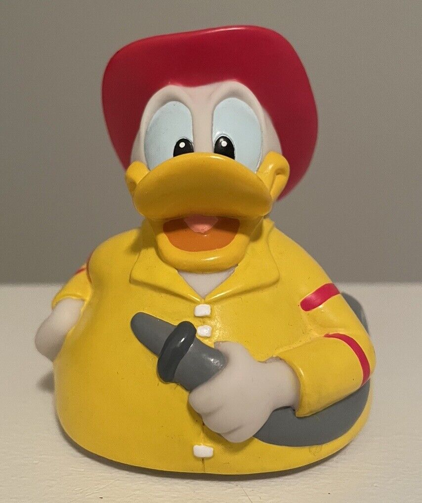 Disney Parks Donald Duck Firefighter Rubber Duckie Rare