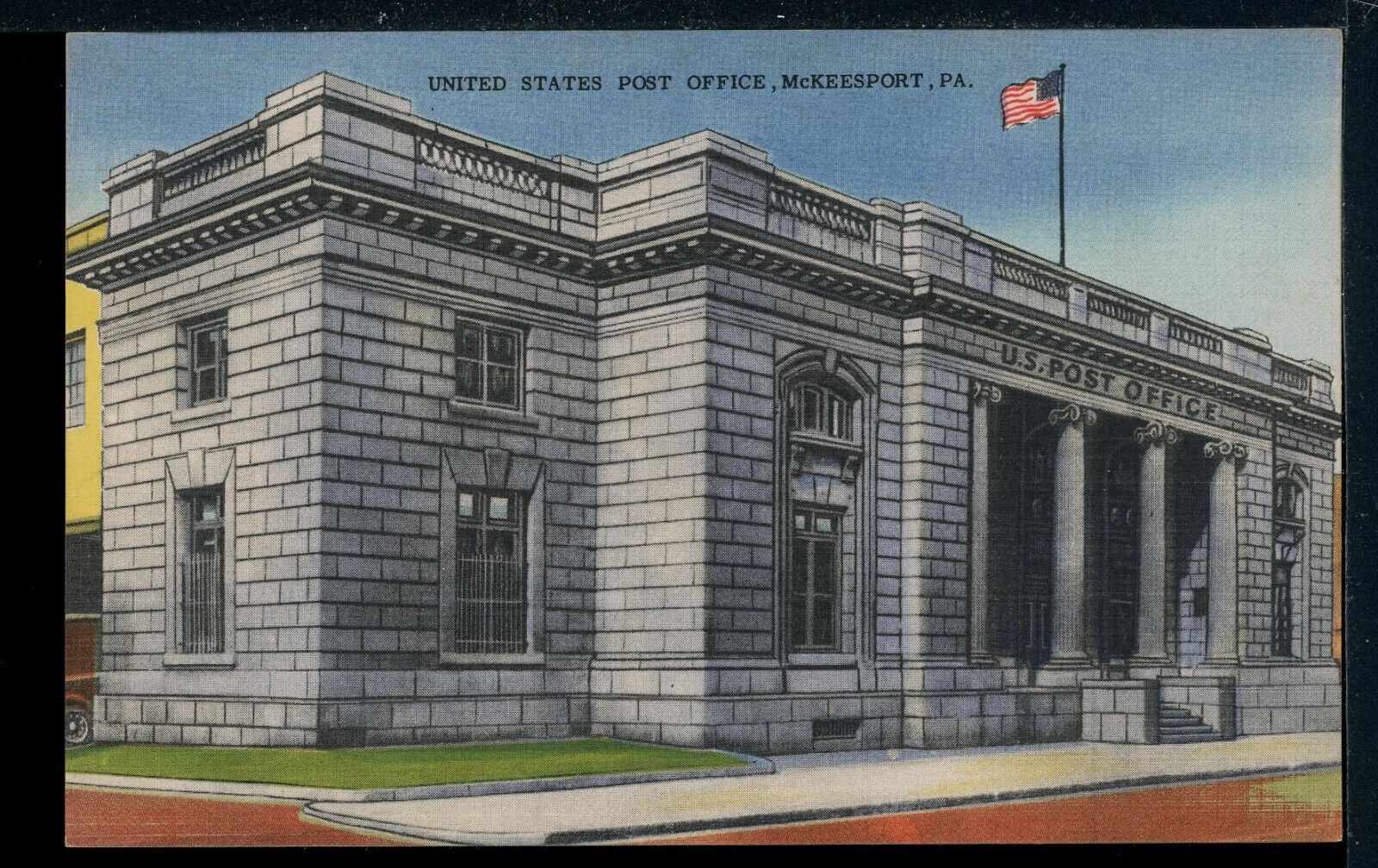 1940's McKeesport PA U.S. Post Office Vintage Linen Postcard M878a