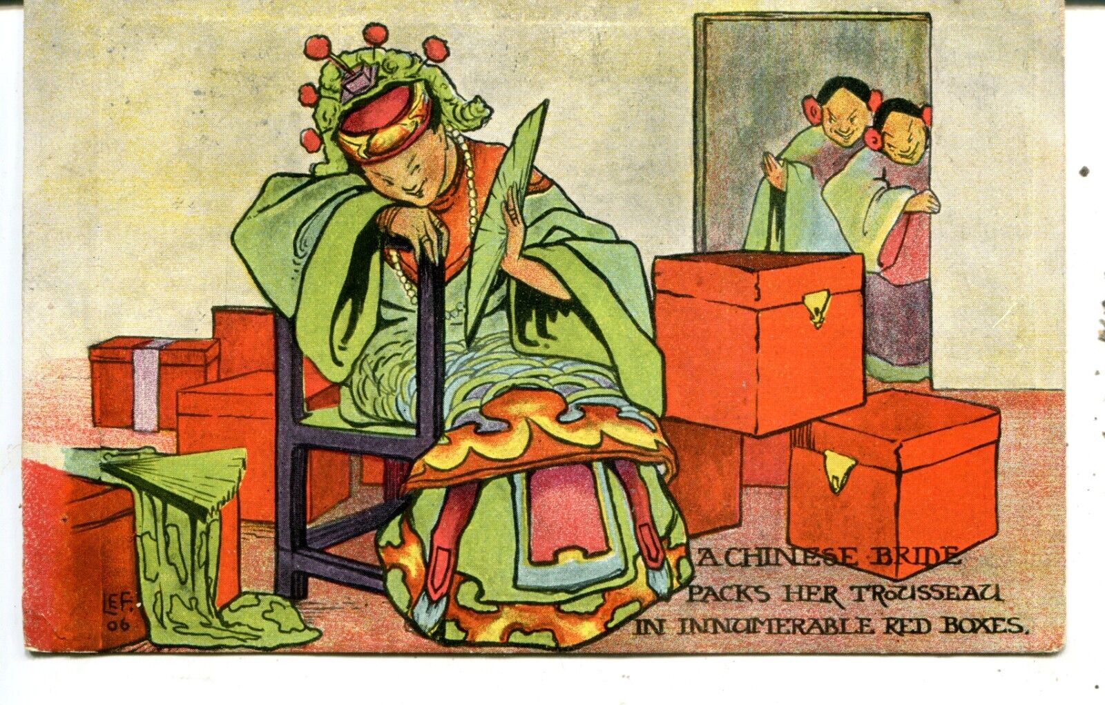 China Bride Humor Comic 1913 Star Series G. D. & D. London UK published postcard
