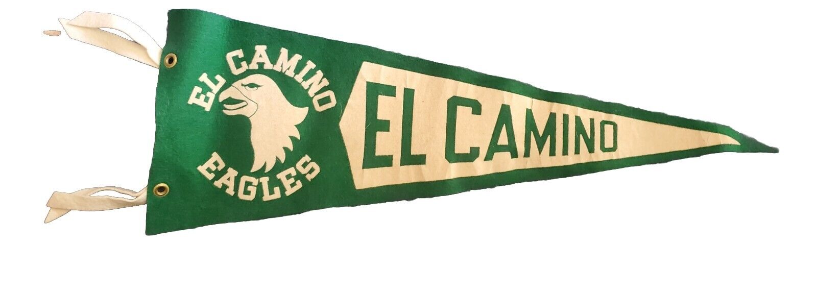 Vintage El Camino Eagles High School Sacramento California  Inch Felt Pennant 