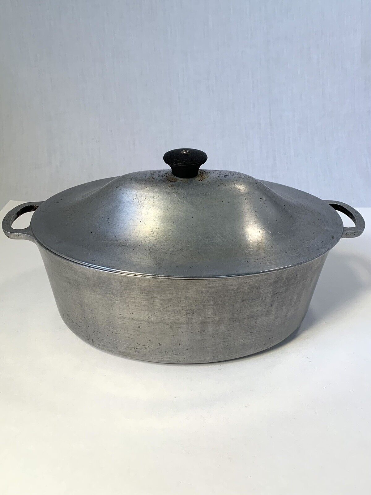 Vintage Cast-Rite Ware Aluminum Oval Roaster Dutch Oven With Lid