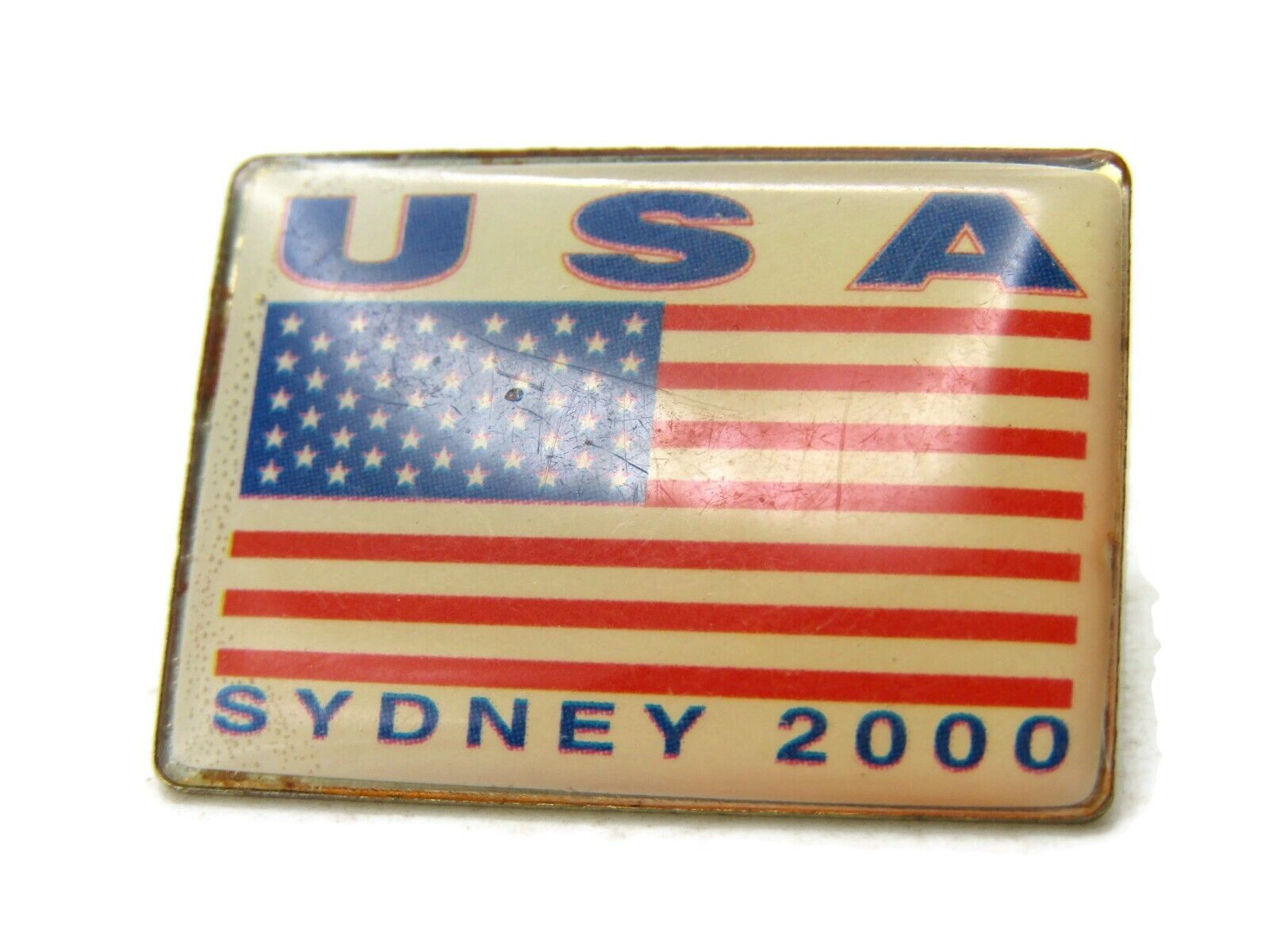 USA Sydney 2000 Flag Pin Gold Tone