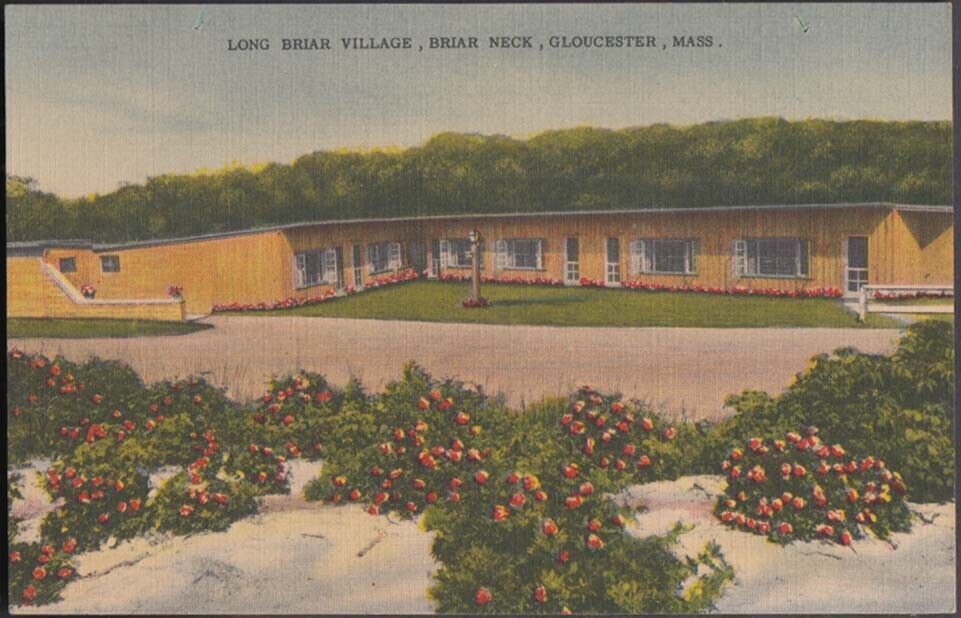 Long Briar Village Apartments Briar Neck Gloucester MA postcard c 1940s