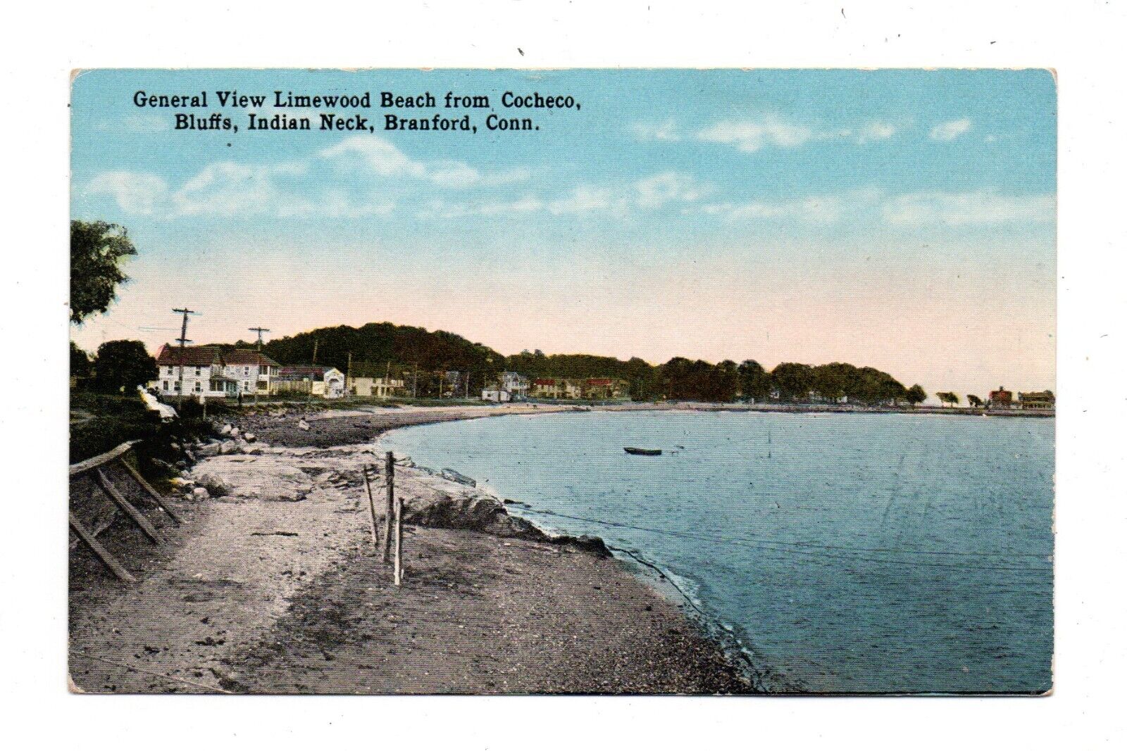 INDIAN NECK, BRANFORD, CT ~ LIMEWOOD BEACH FROM COCHECO, LOUNSBERRY PUB ~ 1910s