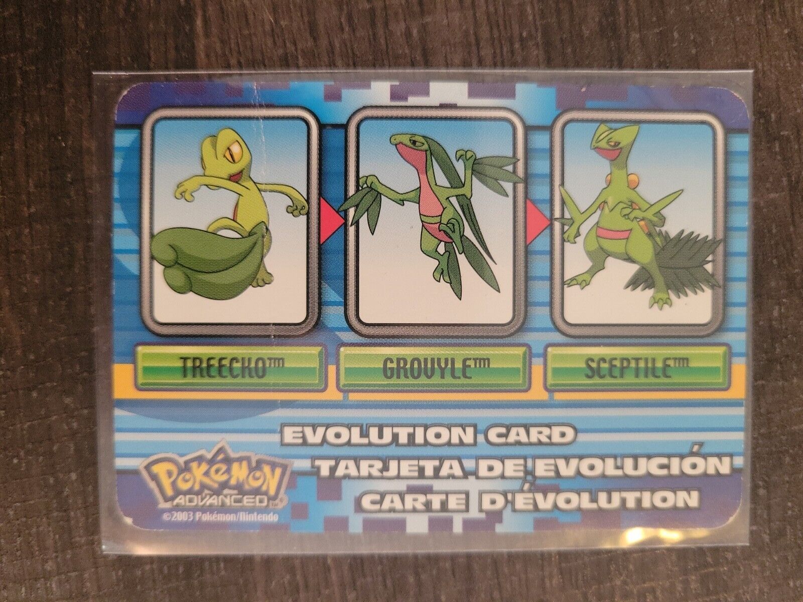 Pokemon Advanced Evolution Card -- Treecko Grovyle Sceptile Pokemon 2003 Card