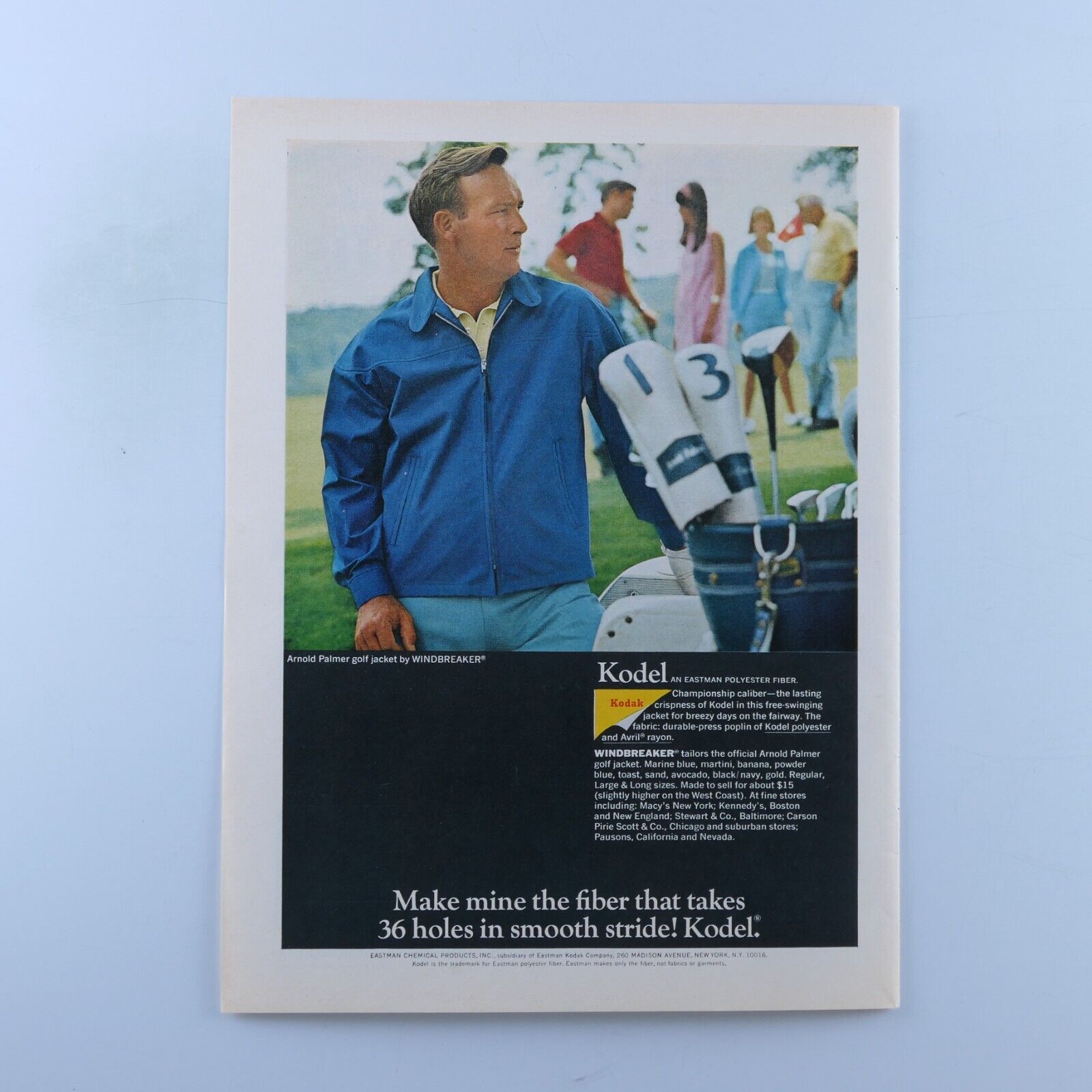 1968 Arnold Palmer Vintage Kodel Windbreaker Original Print Ad-8.5 x 11\