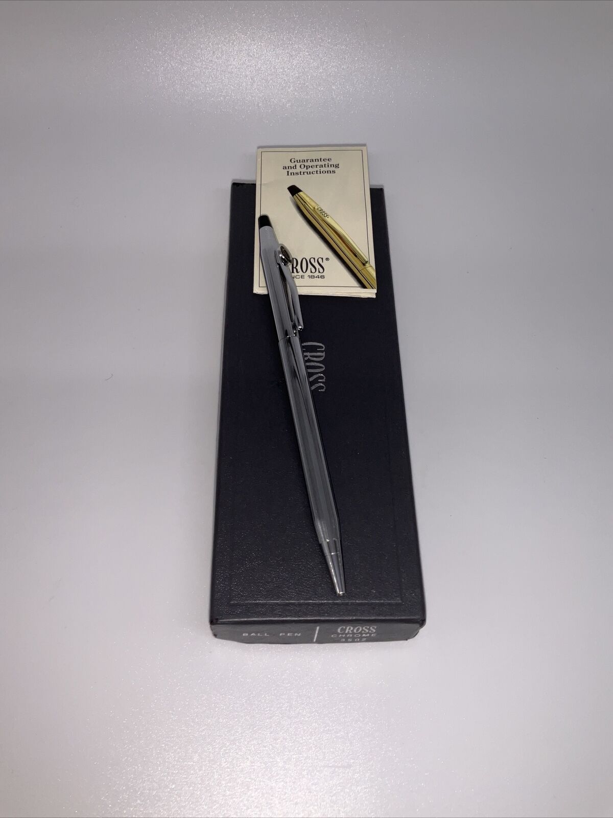 Vintage CBS  Cross Pen Chrome # 3502 Gift with CBS emblem
