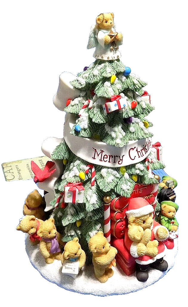 “Very Rare”, Cherished Teddies Large Musical “Merry Christmas Tree”