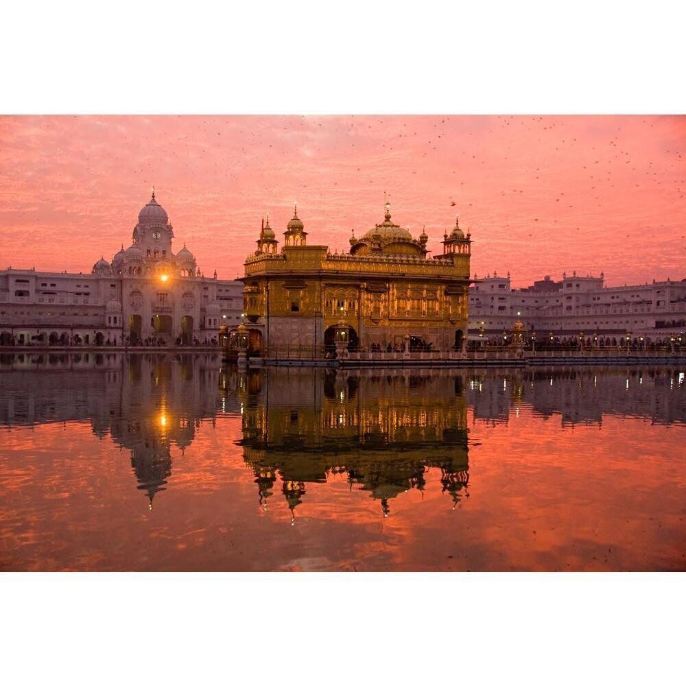 Indian Traditional Golden Temple Painting For Home Decor