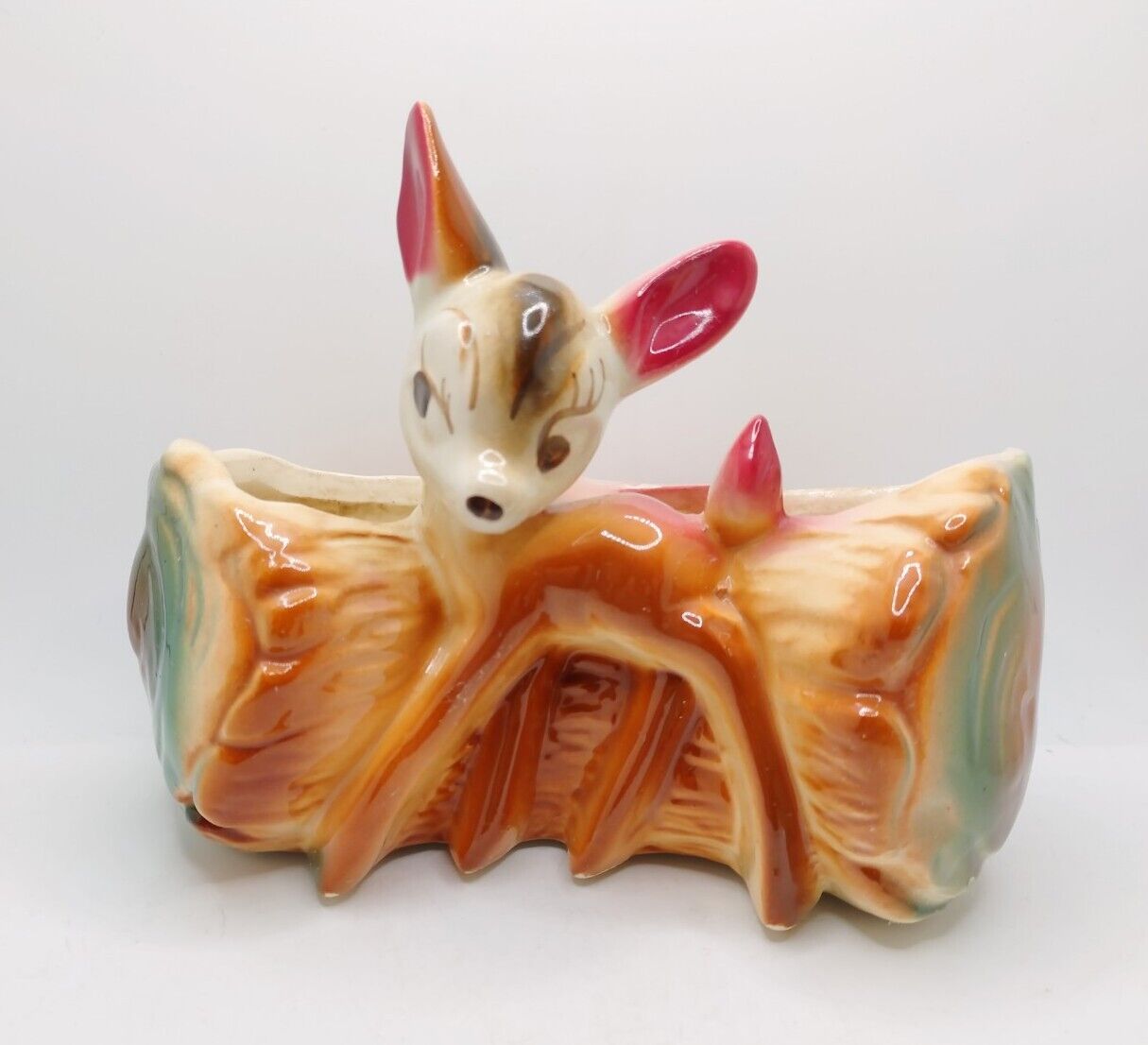 Vintage Walt Disney Productions Bambi Ceramic Pottery Planter 1950s