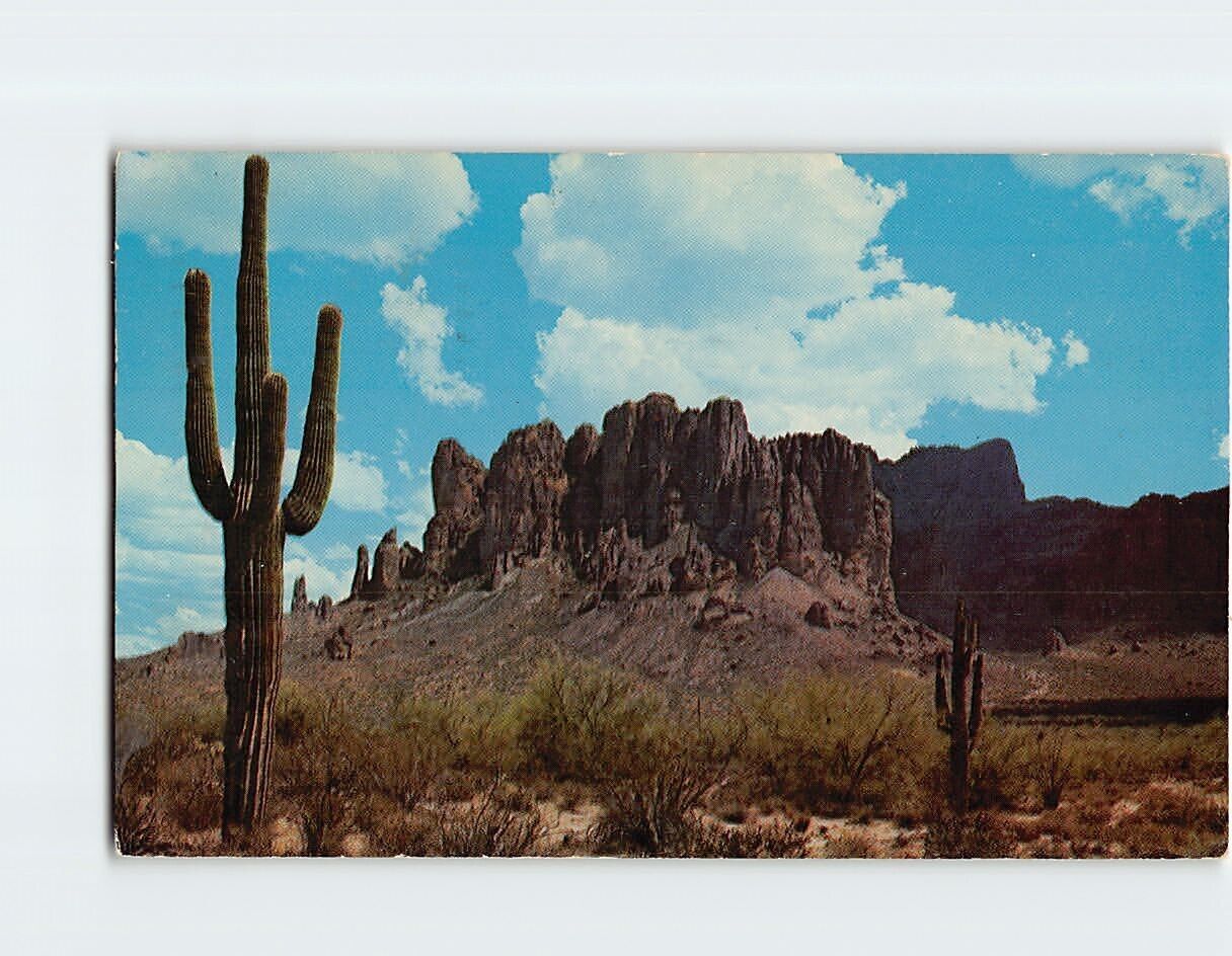 Postcard Superstition Mountain Along the Apache Trail Arizona USA