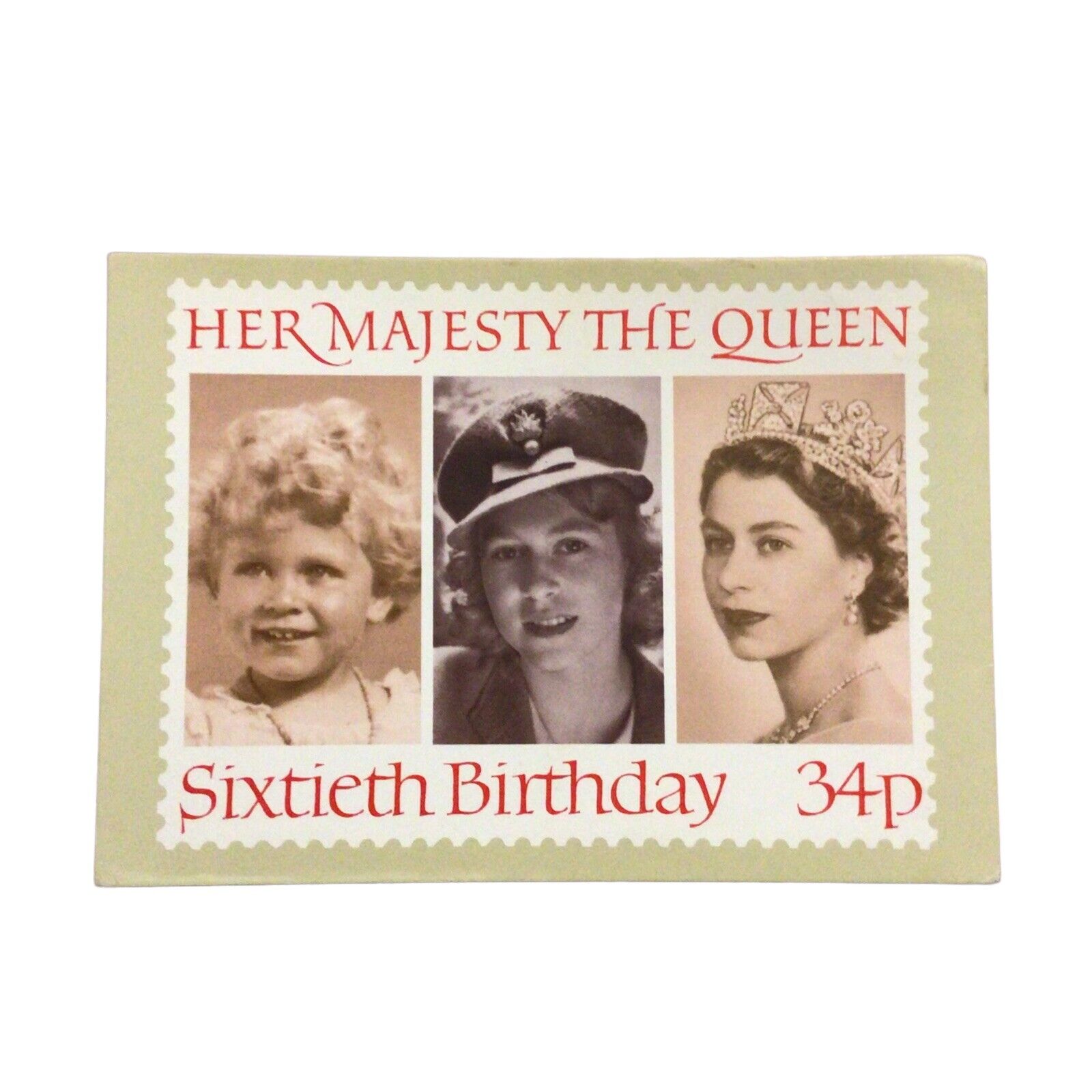 Postcard Her Majesty The Queen Sixtieth Birthday Queen Elizabeth UK England