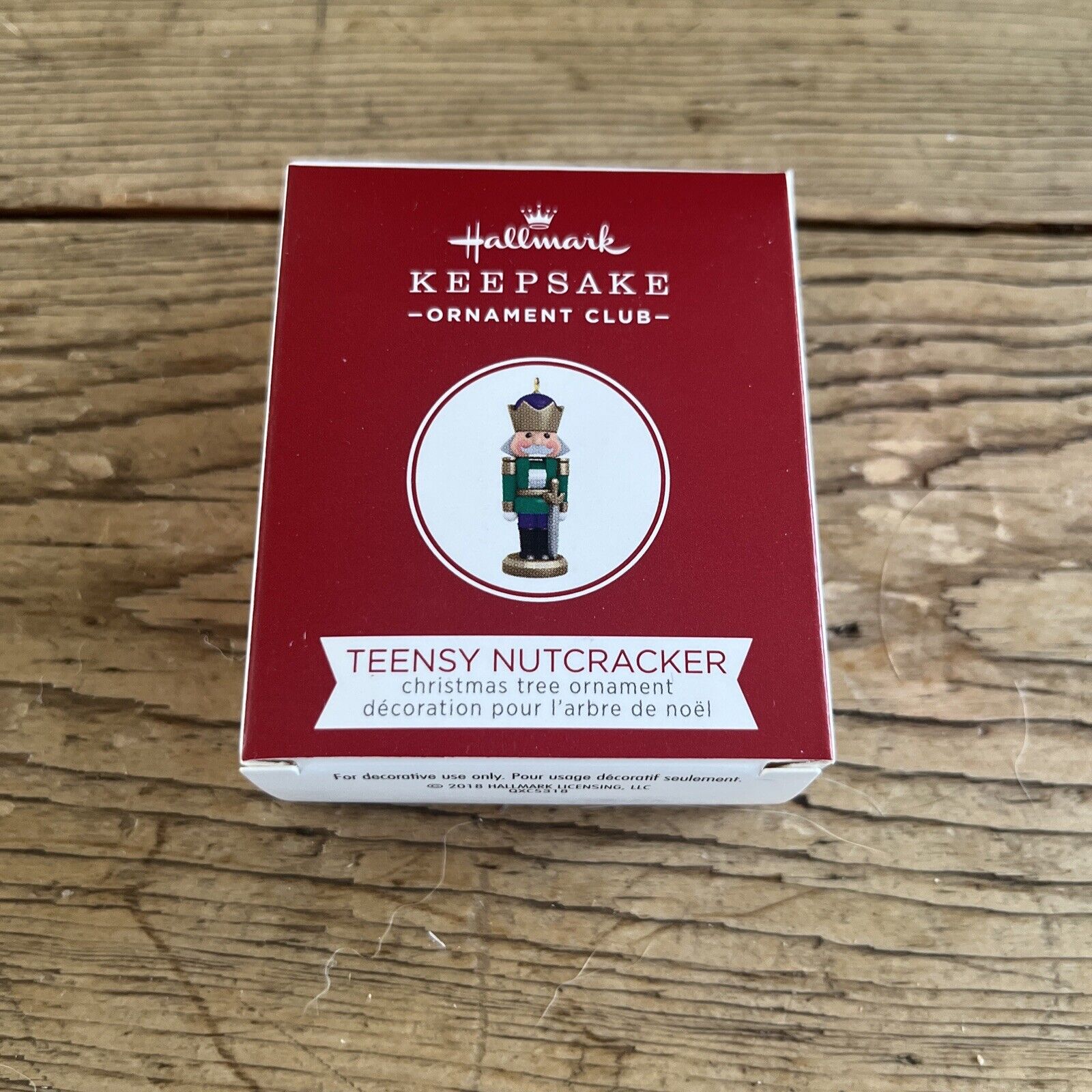 Hallmark 2018 Teensy Nutcracker Repaint KOC Keepsake Miniature Ornament Club