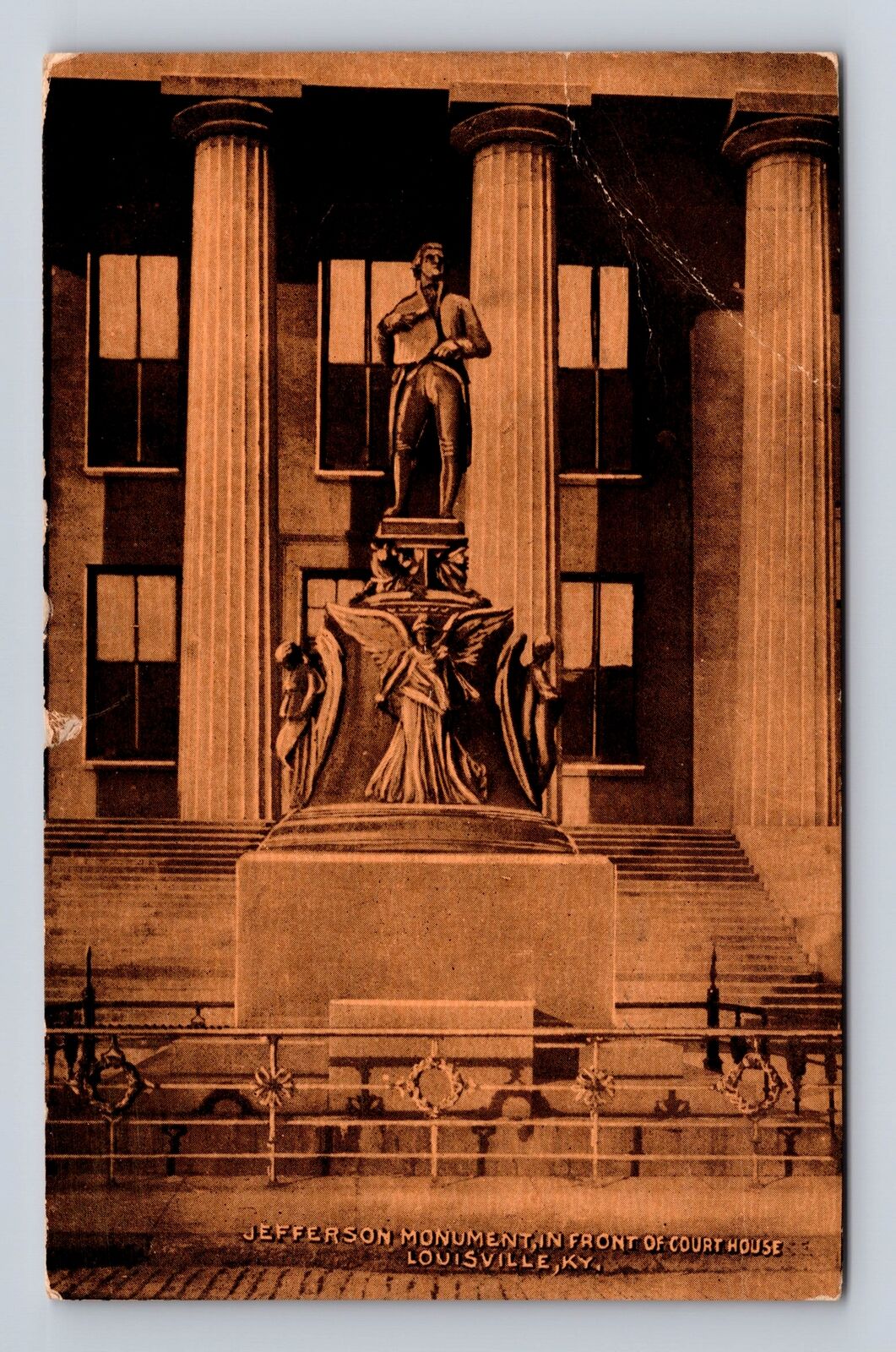 Louisville KY-Kentucky, Jefferson Monument, Courthouse, Vintage c1910 Postcard