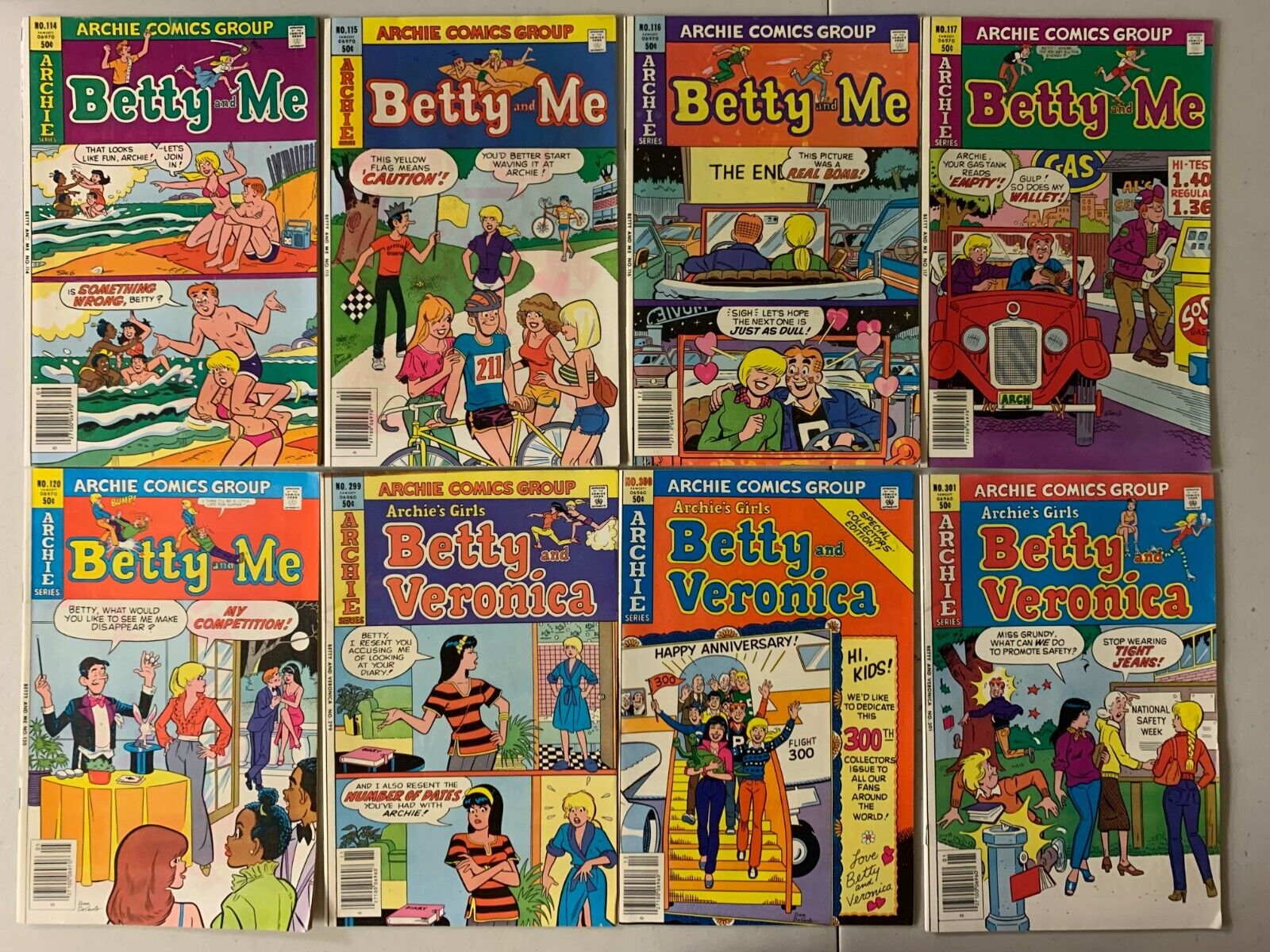 Archie\'s Girls vintage unread comics lot 13 diff avg 6.0 (1980-81)