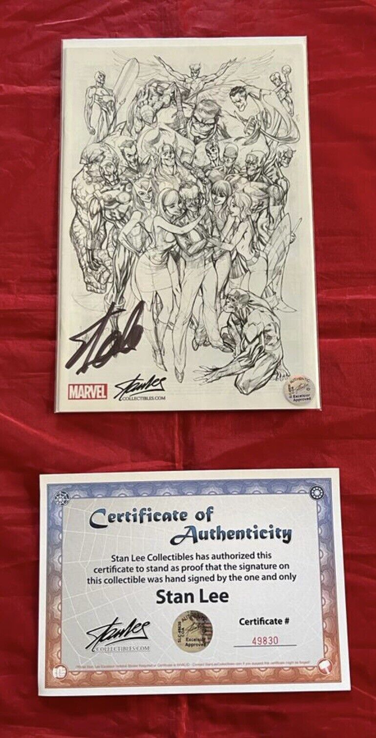 Avengers #1 SDCC J. Scott Campbell Sketch Variant Signed by Stan Lee w/ COA Rare