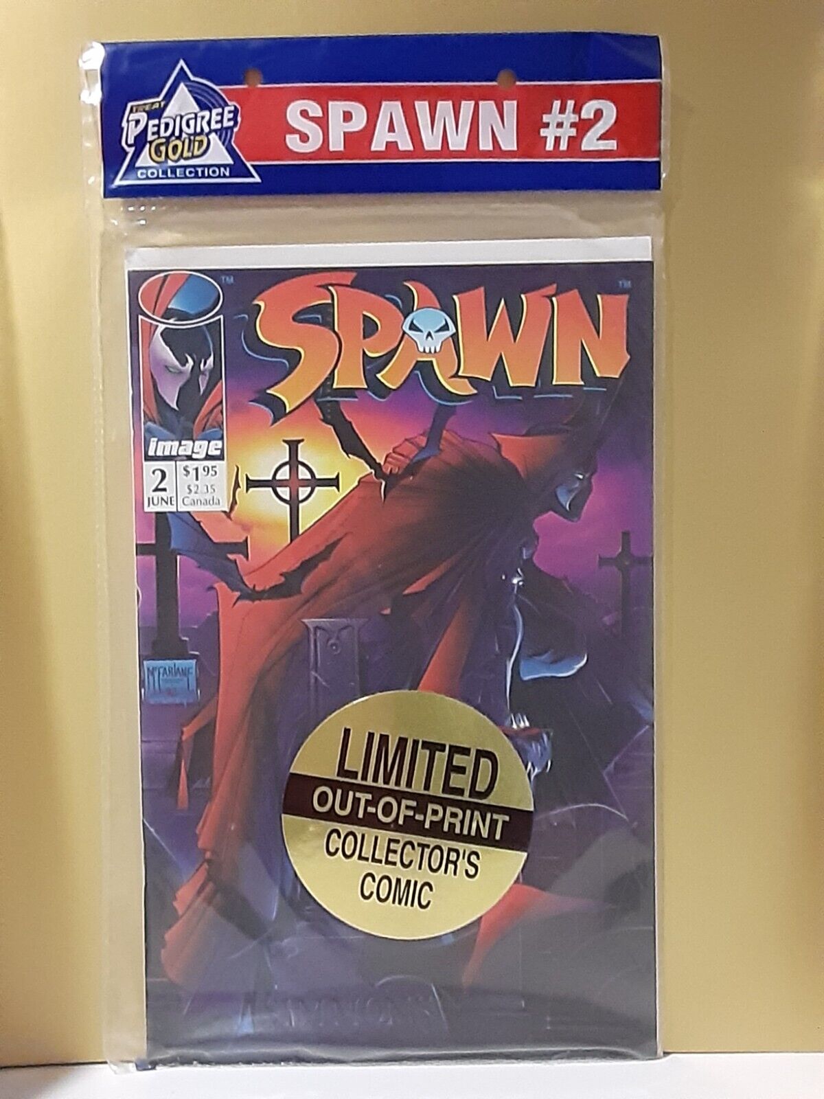 SPAWN #2 IMAGE PEDIGREE GOLD COLLECTION LIMITED FACTORY SEALED BAG MINT