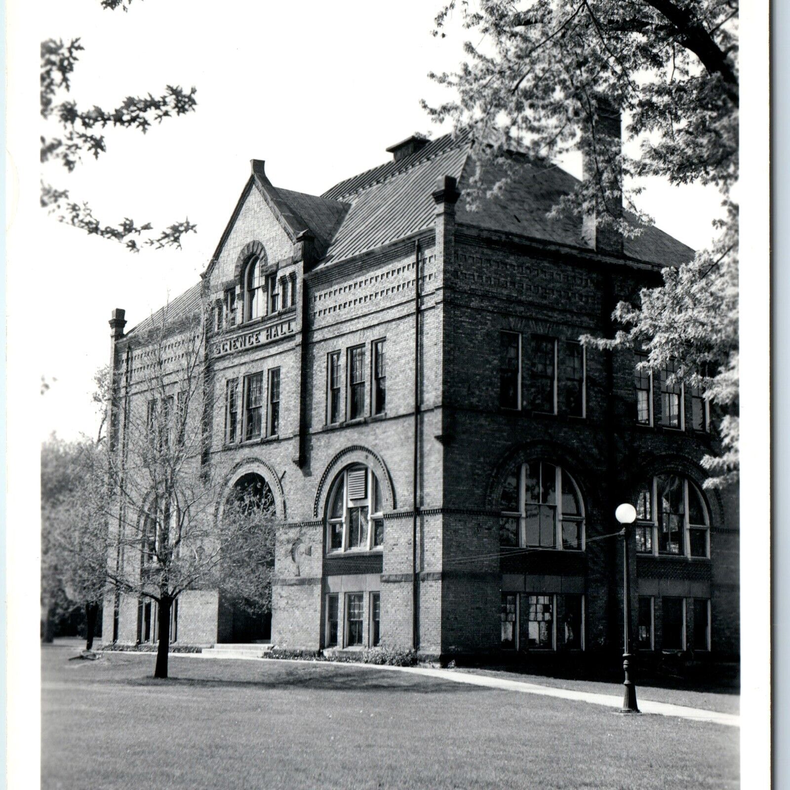 c1950s Indianola, IA RPPC Simpson College Science Hall Real Photo Postcard A104