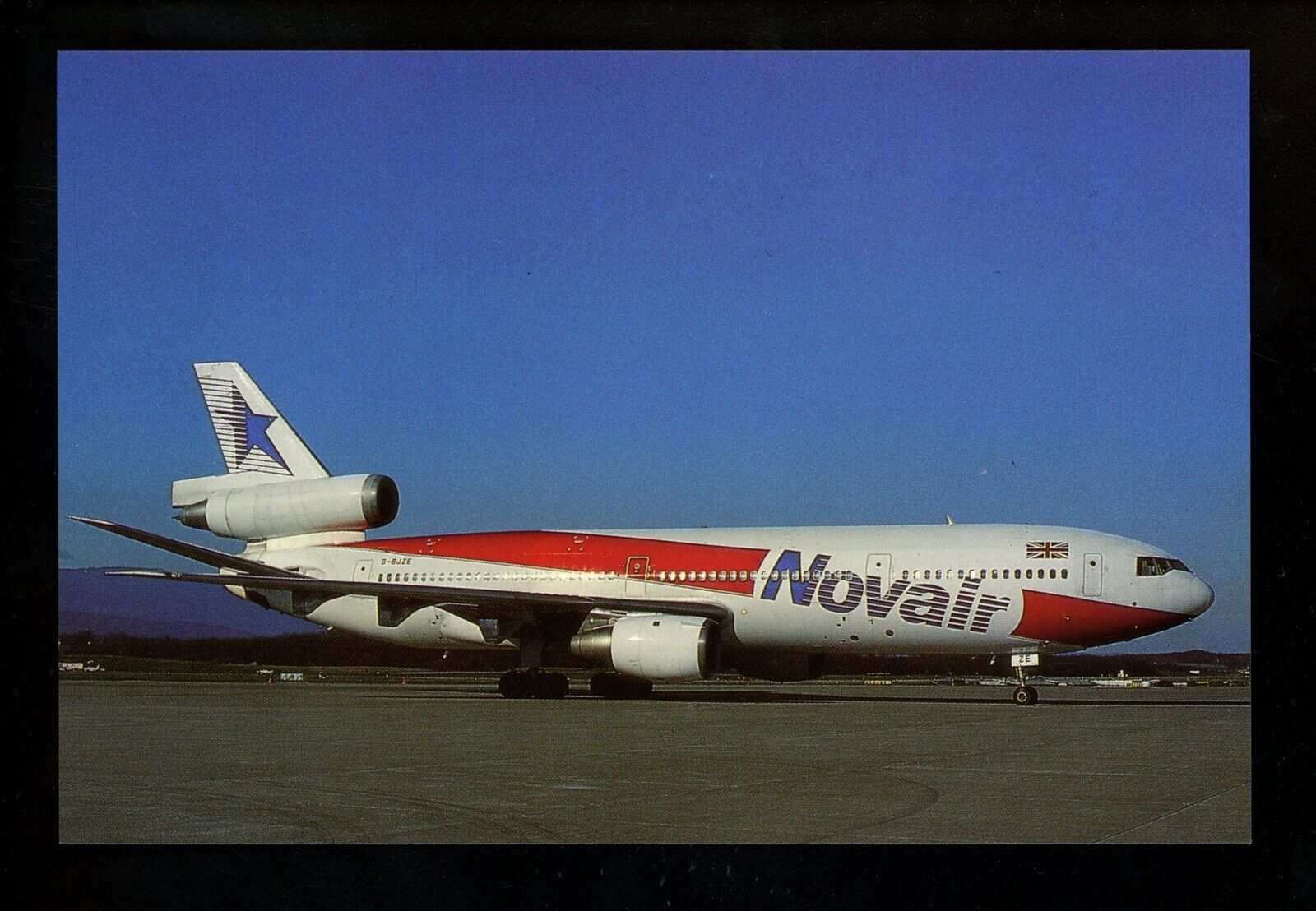 Aviation Airplane Airline postcard J.J. #21 Novair DC-10-10 Geneva