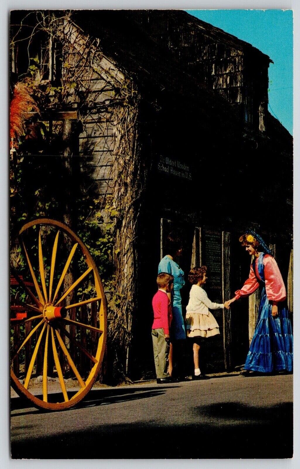 Oldest Wooden Schoolhouse Saint Augustine Florida Street View Vintage Postcard