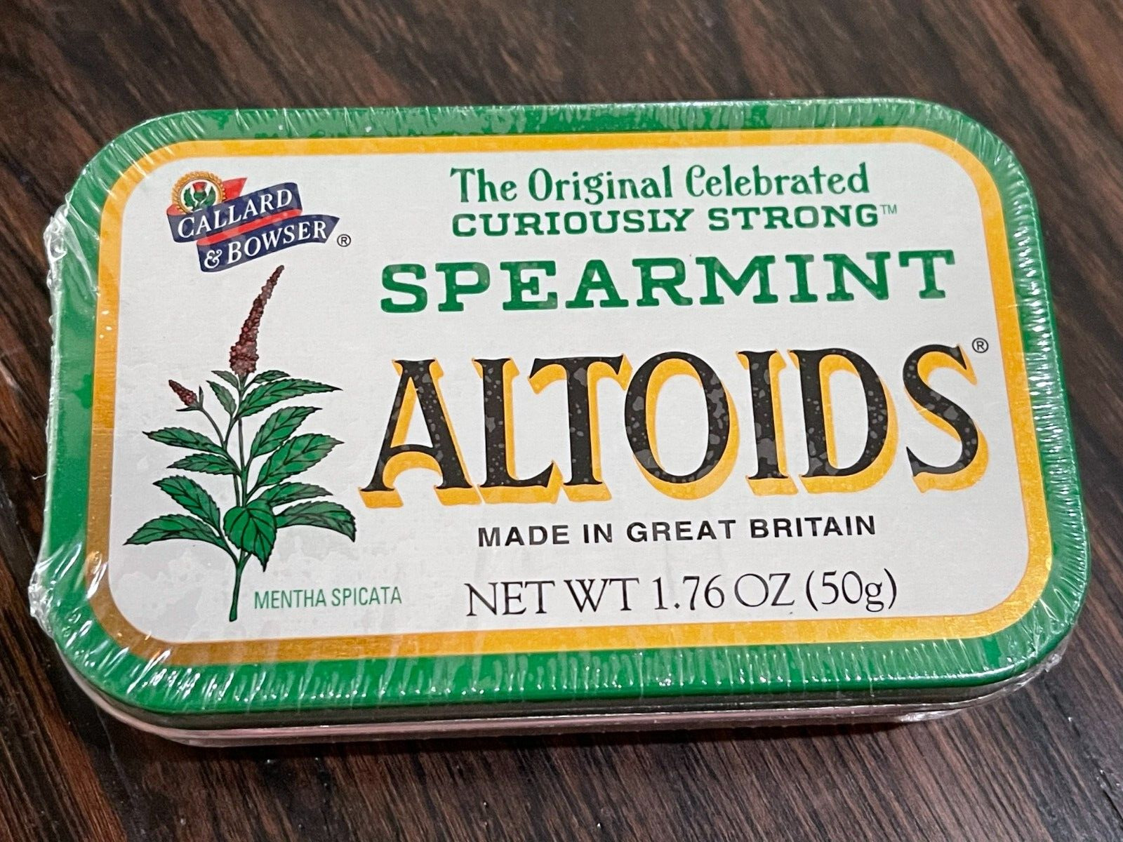 Vtg Altoids Spearmint Strong Collectible Great Britain Factory Sealed NOS
