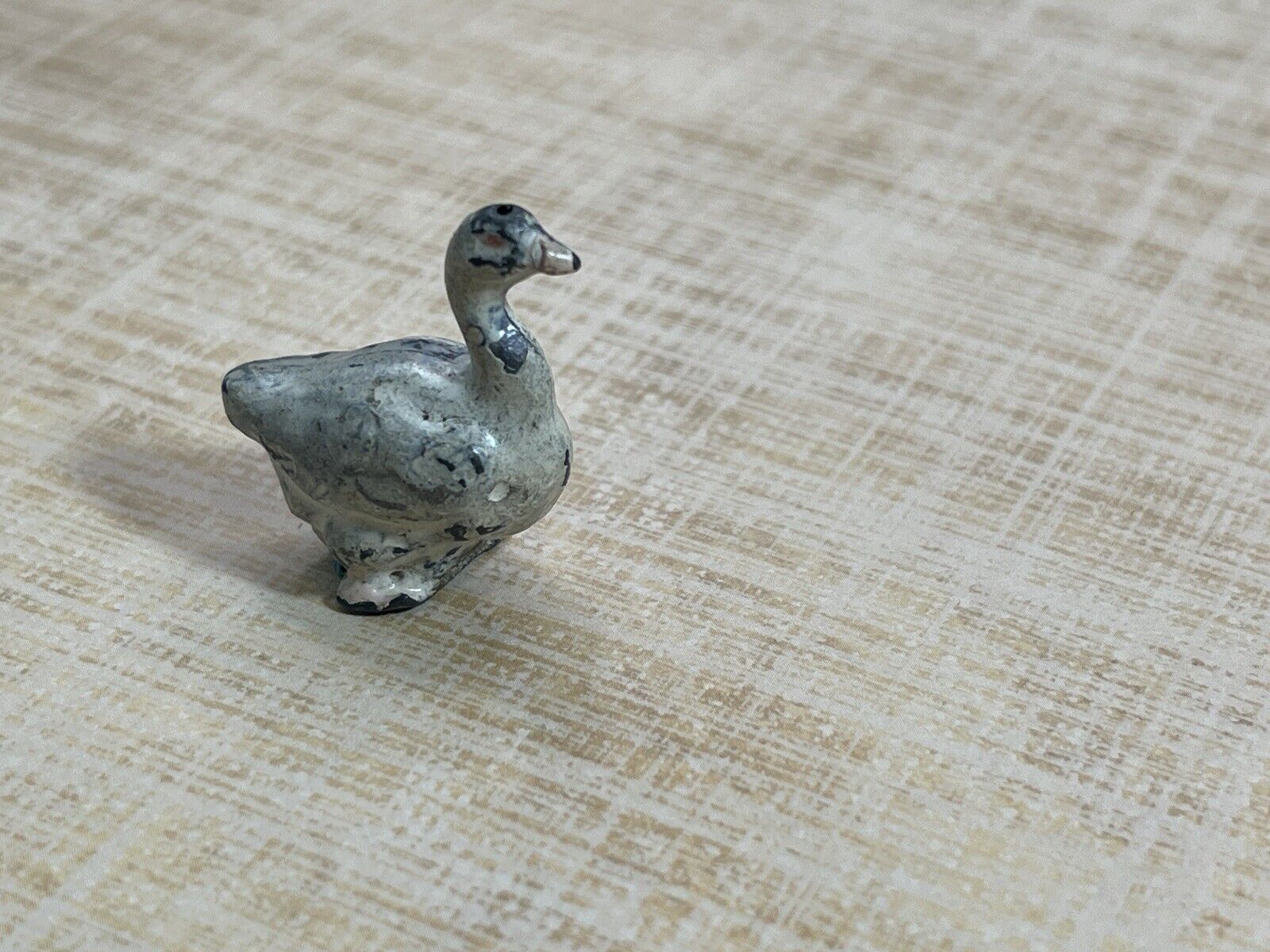 Miniature Vintage Metal Duck  1:12 scale