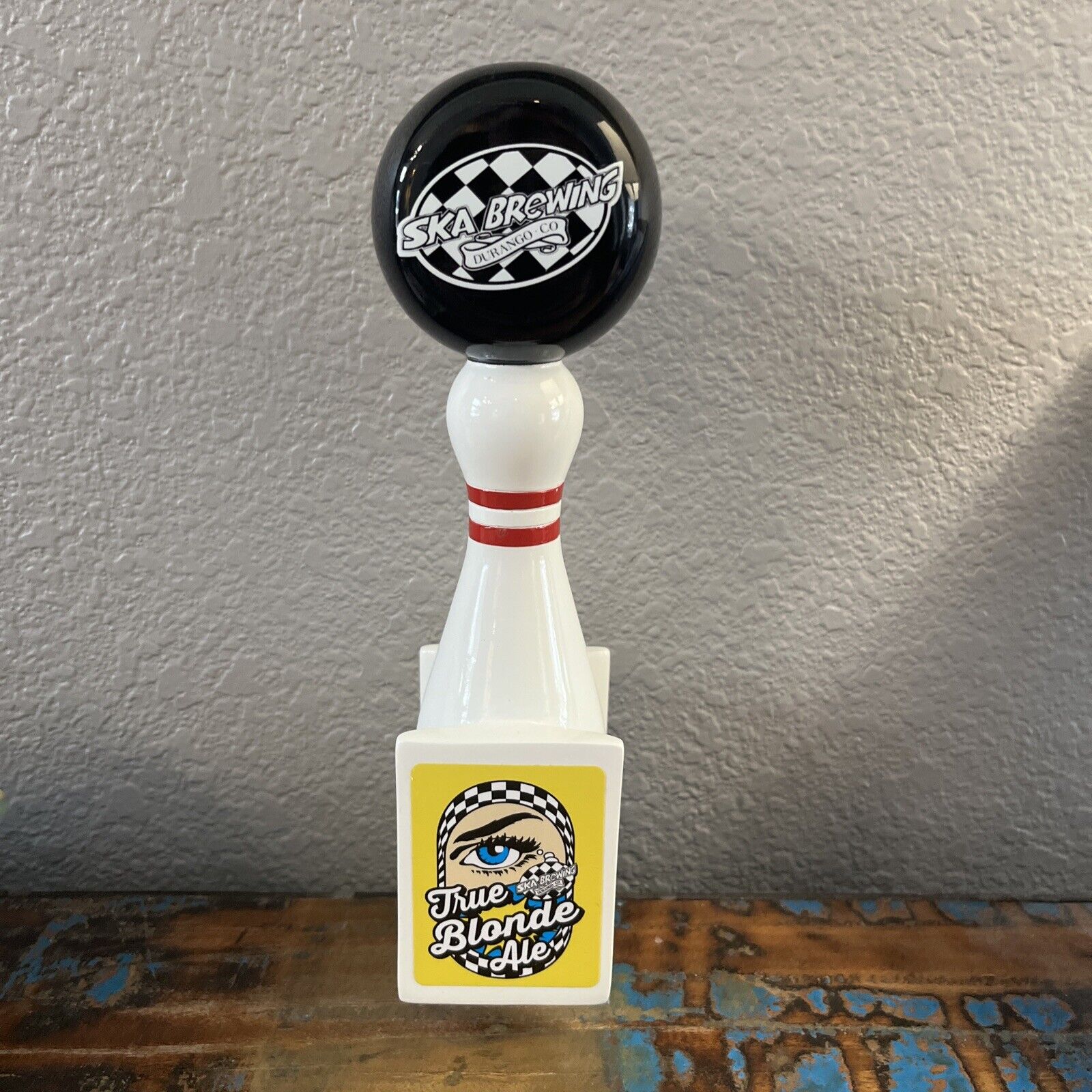 Ska Brewing True Blonde Ale Beer Tap Handle Bowling Ball And Pin