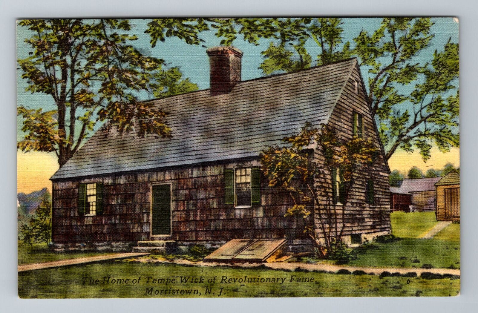 Morristown NJ-New Jersey, Home Tempe Wick, Vintage Postcard