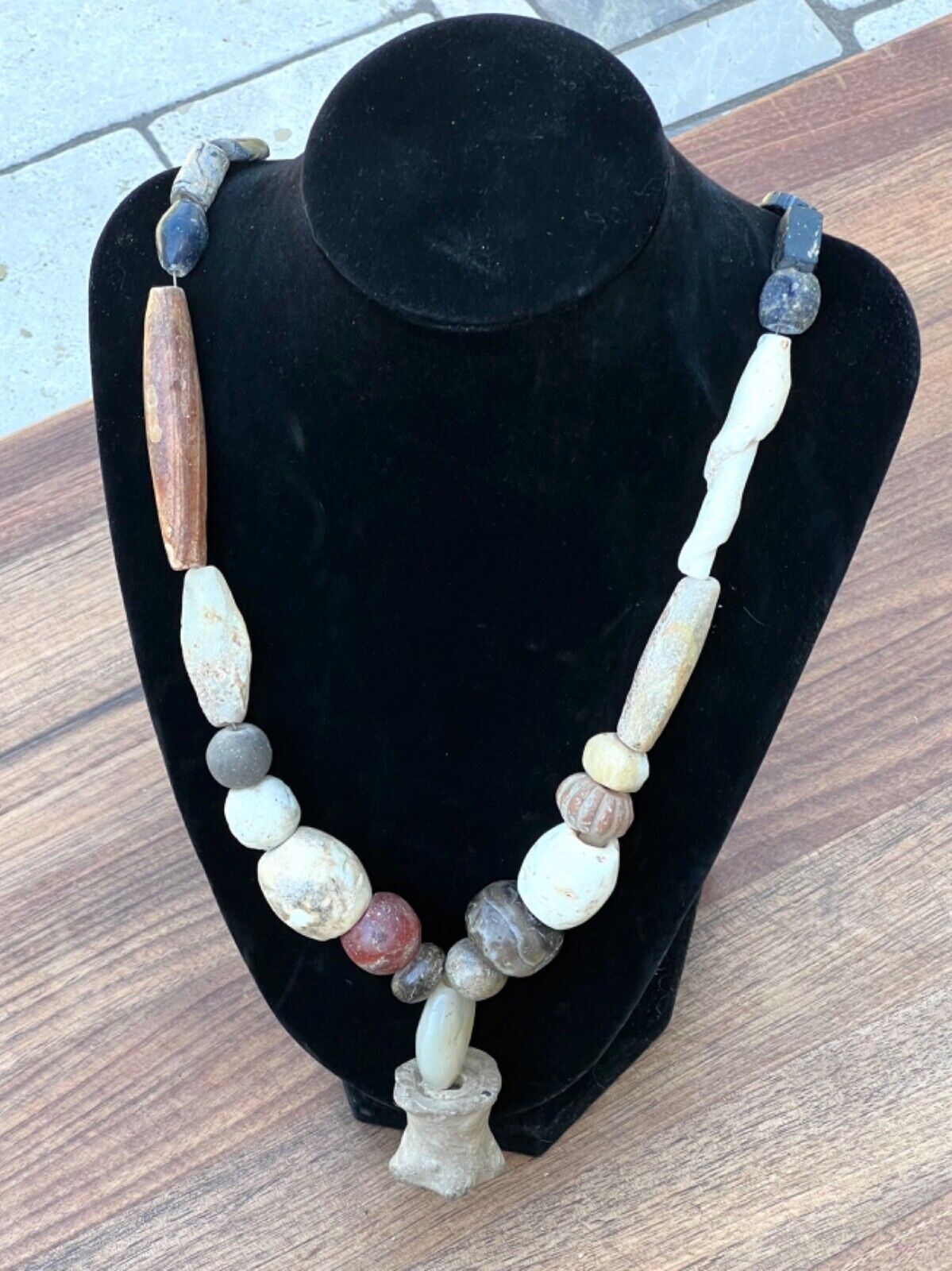 Ancient Glass, Stone and Ceramic Bead Necklace - Wearable