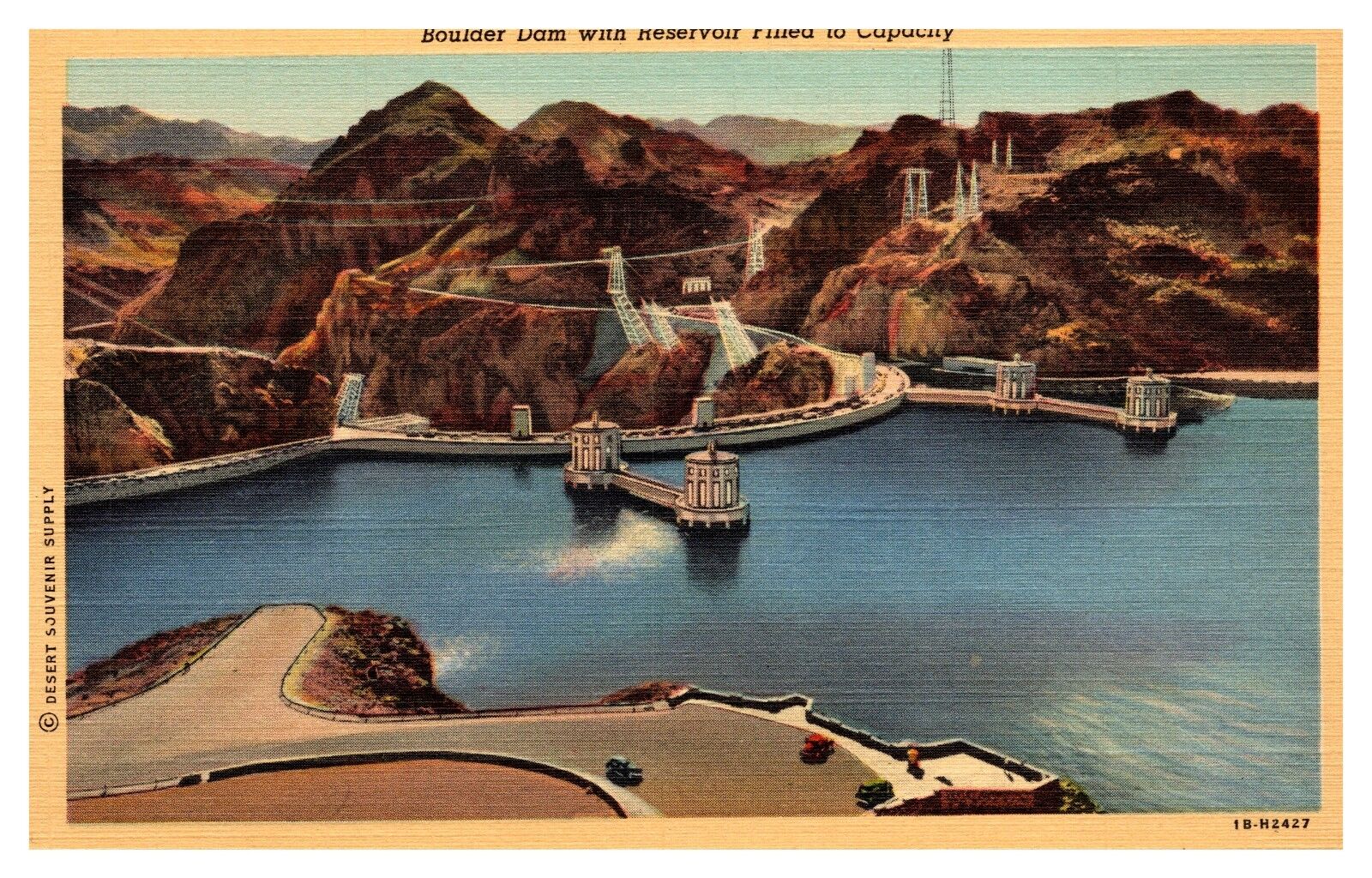 Boulder Dam with Reservoir Filled to Capacity