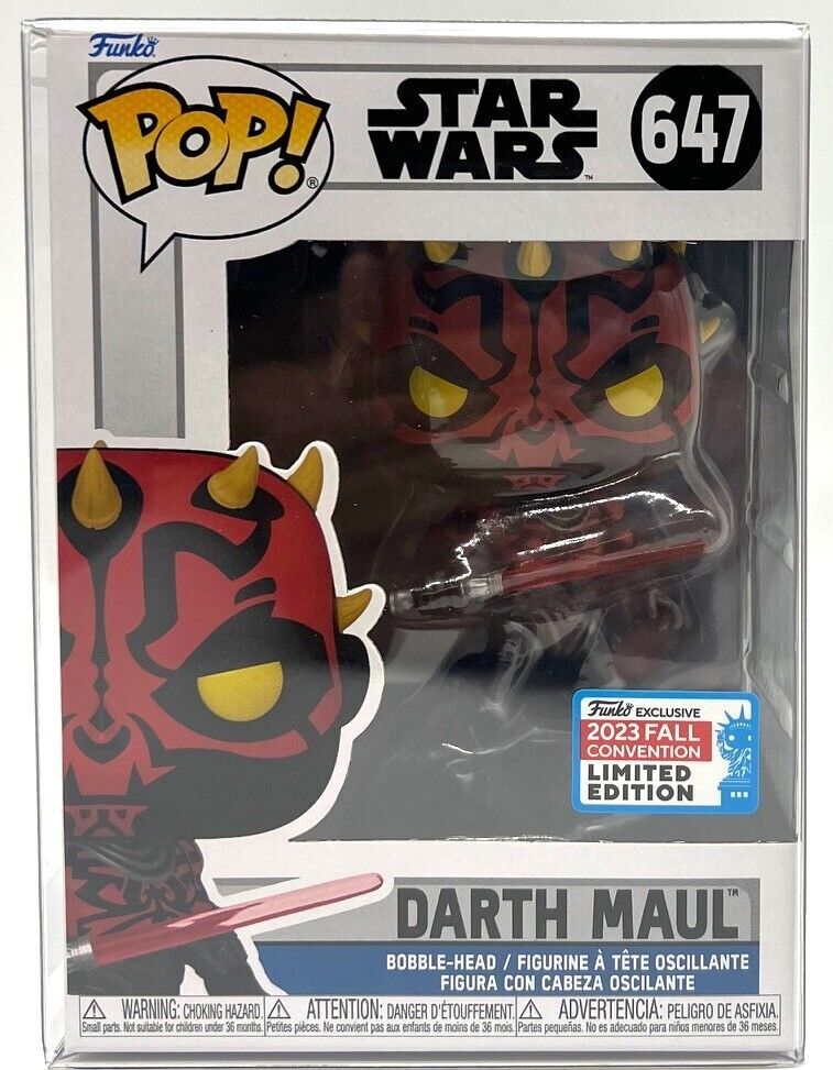 Funko Pop Star Wars Dark Maul #647 NYCC 2023 Limited Edition with Protector