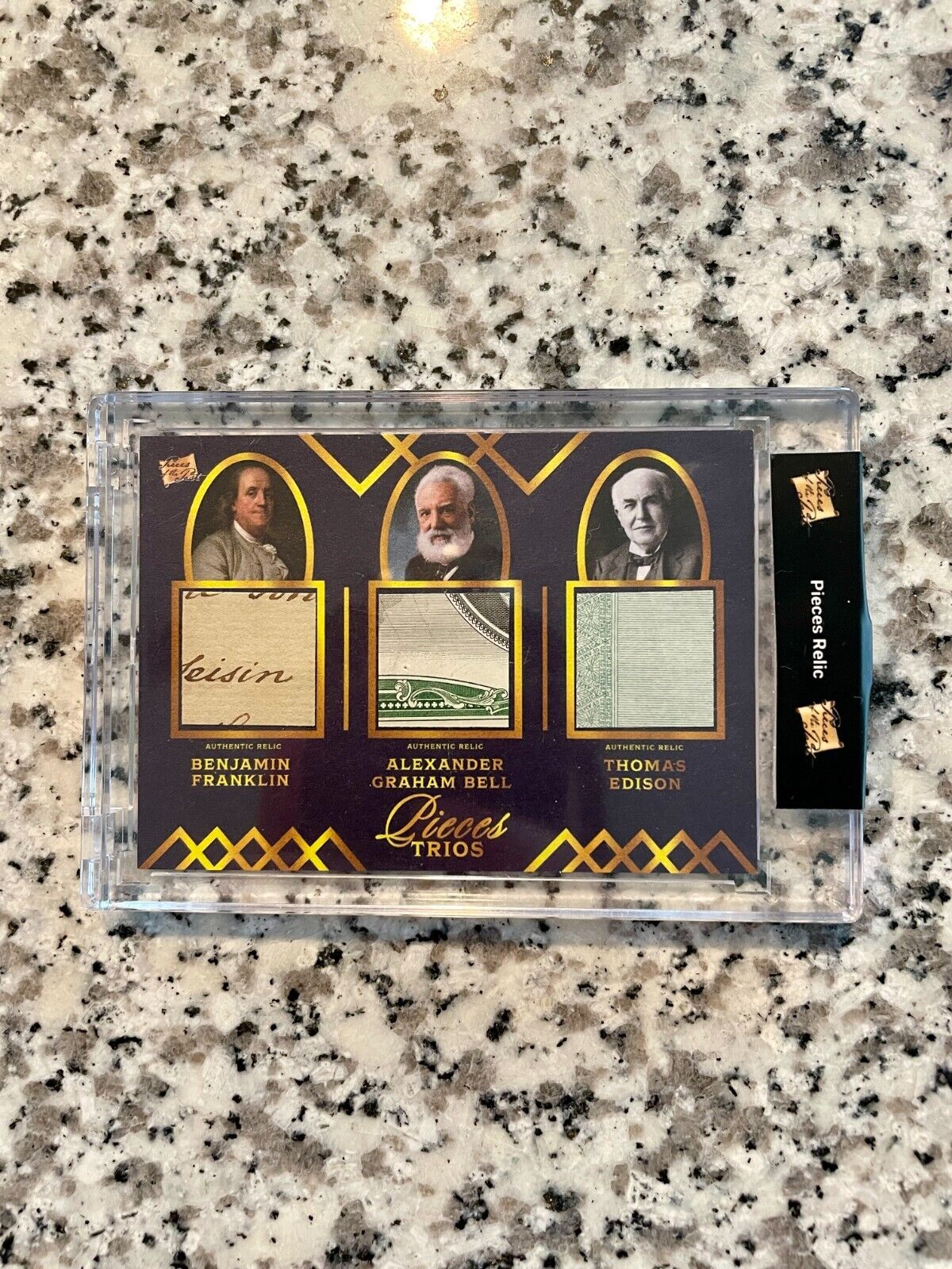 2022 Pieces Of The Past - Franklin/Bell/Edison - Authentic Handwritten Relic