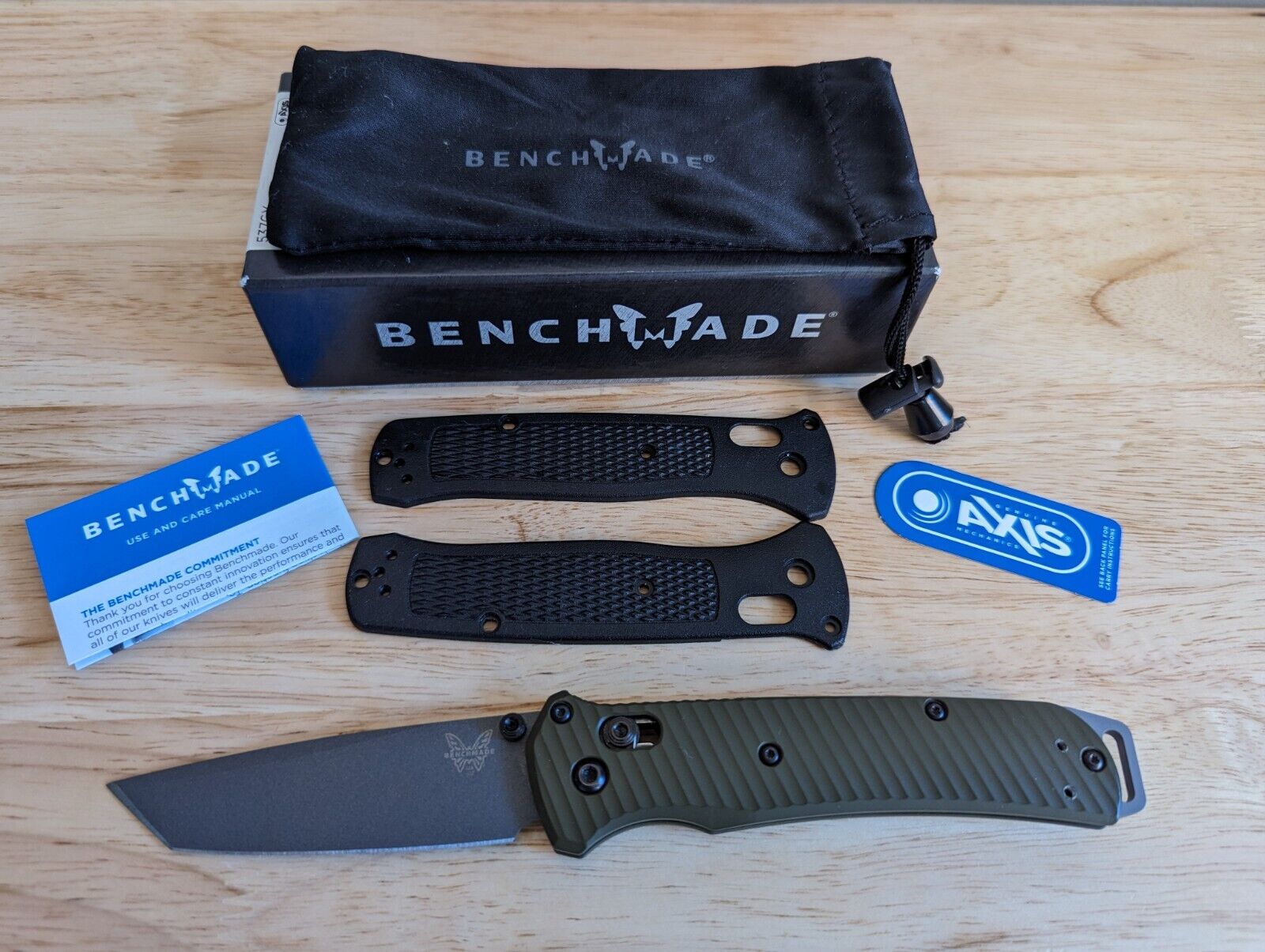Benchmade Bailout 537GY Green AWT Aluminum Handles CPM-3V UNUSED 