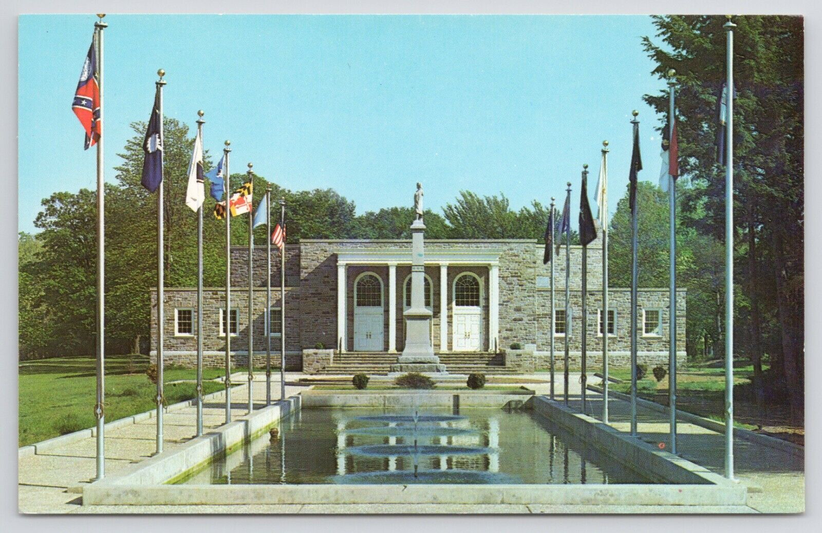Washington Crossing Pennsylvania Memorial Building Chrome Postcard