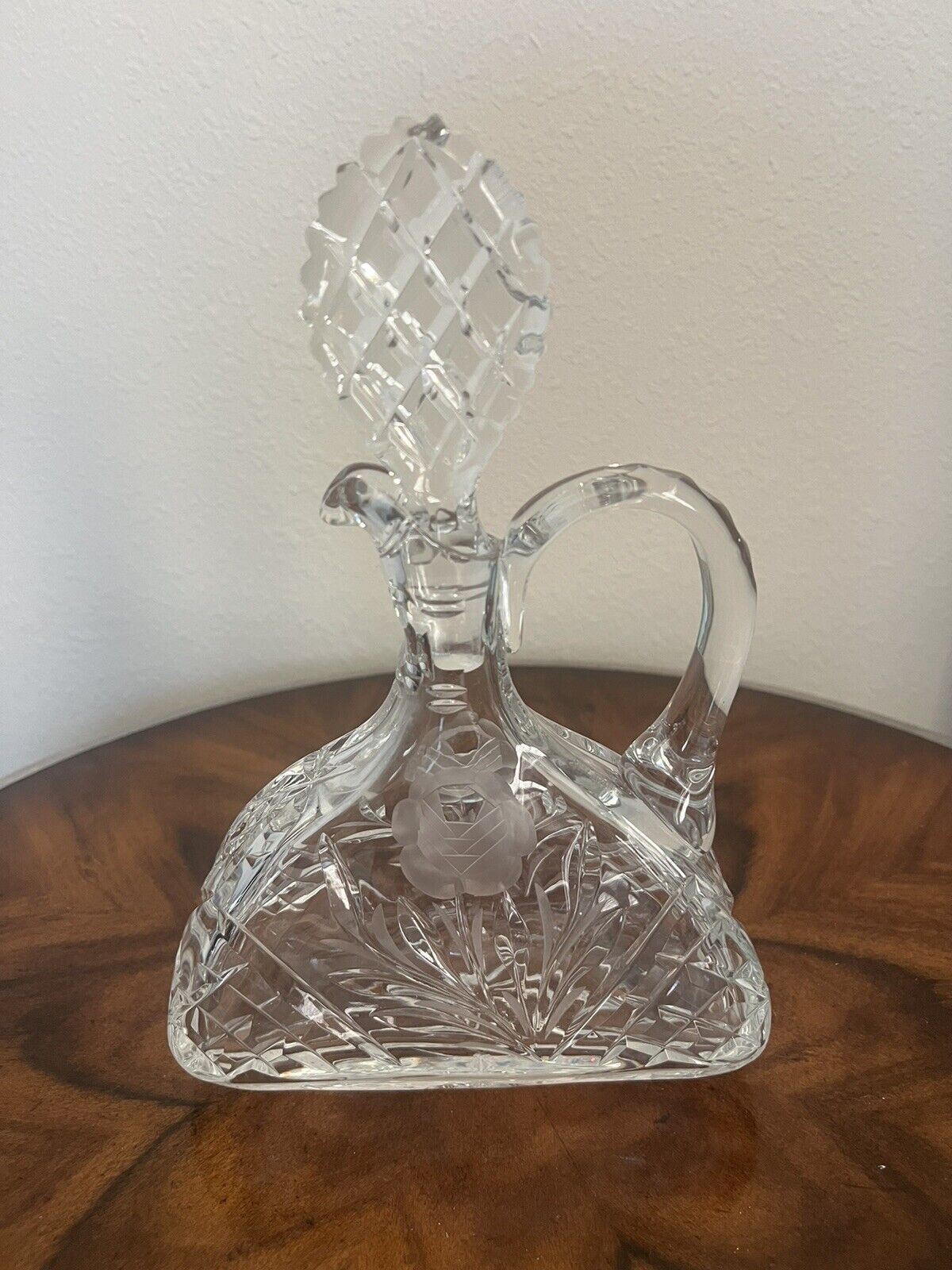 Bliekristall Vintage Decanter With Stopper  Hand Made 24 % Lead Crystal W German