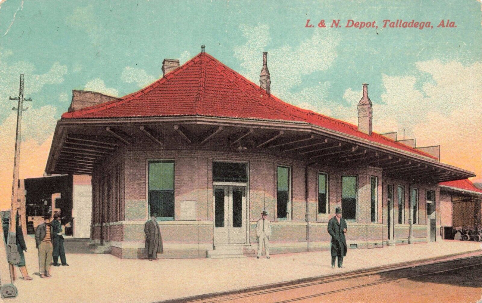 AL-Talladega, Alabama-View of the L & N Depot 1918 A41
