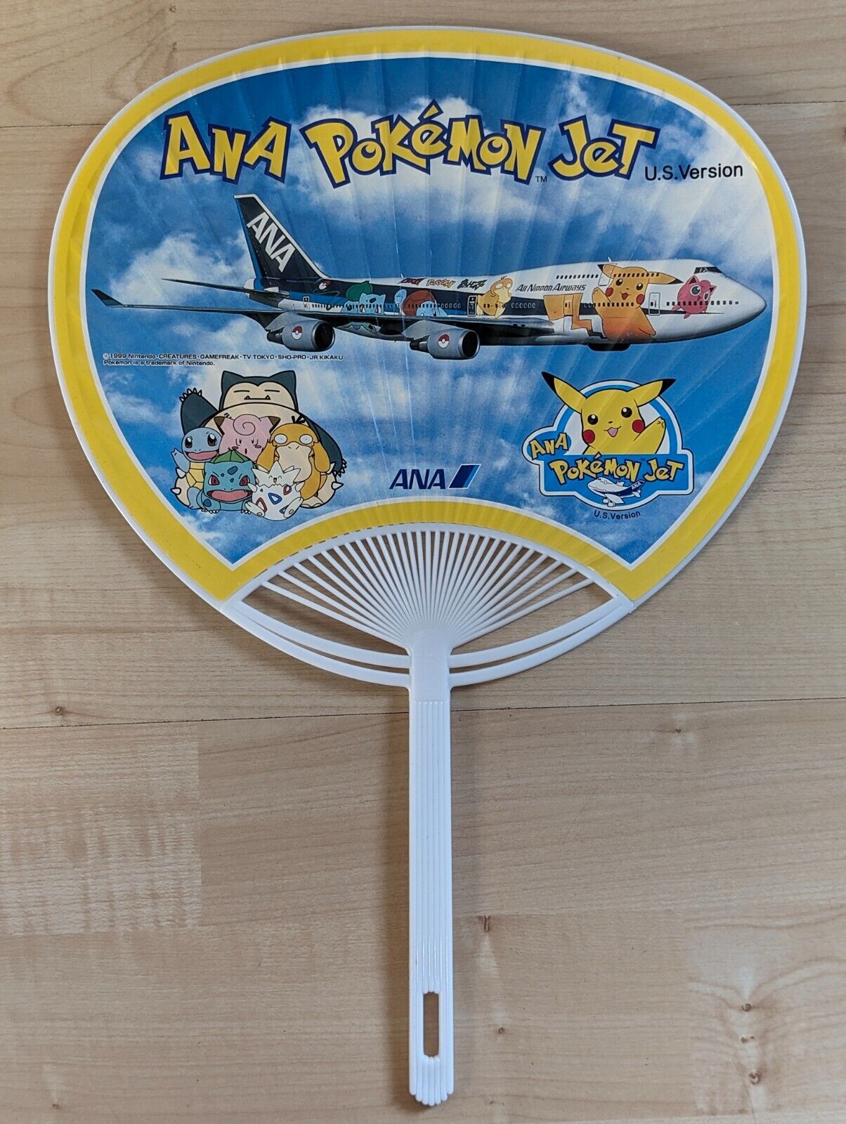 Pokémon Promo ANA Airlines Jet Fan (US Version) All Nippon Airways 1999 Nintendo