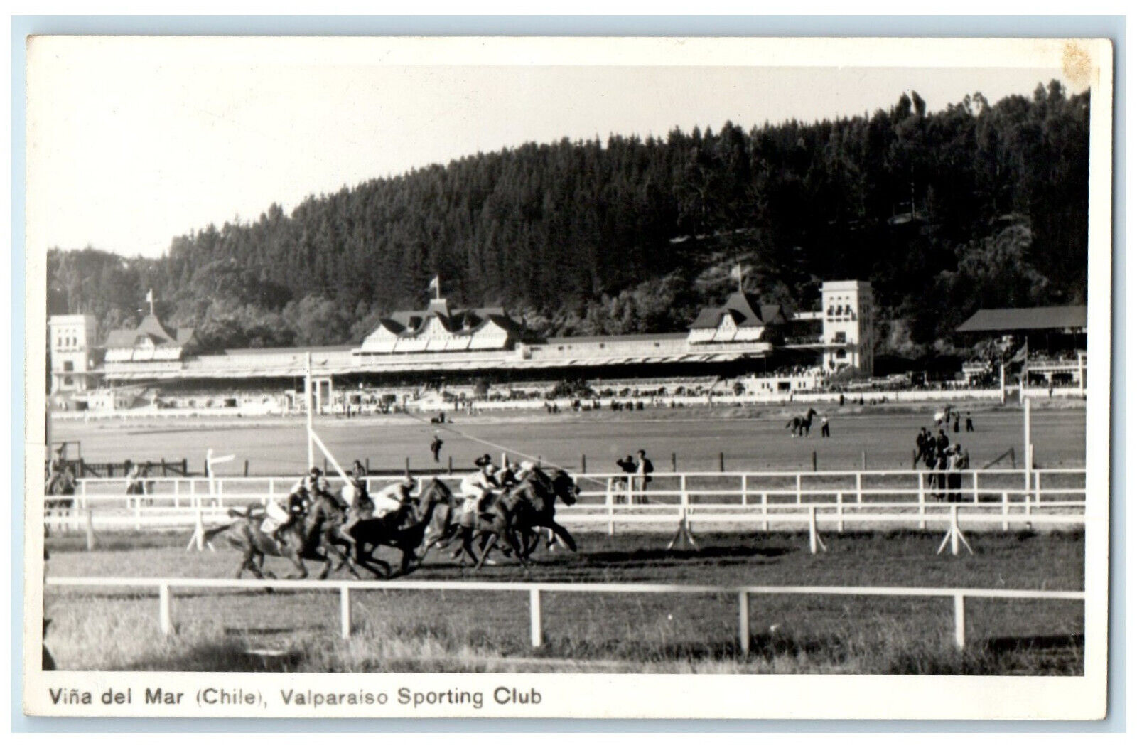 c1930\'s Valparaiso Sporting Club Vina Del Mar Chile RPPC Photo Unposted Postcard