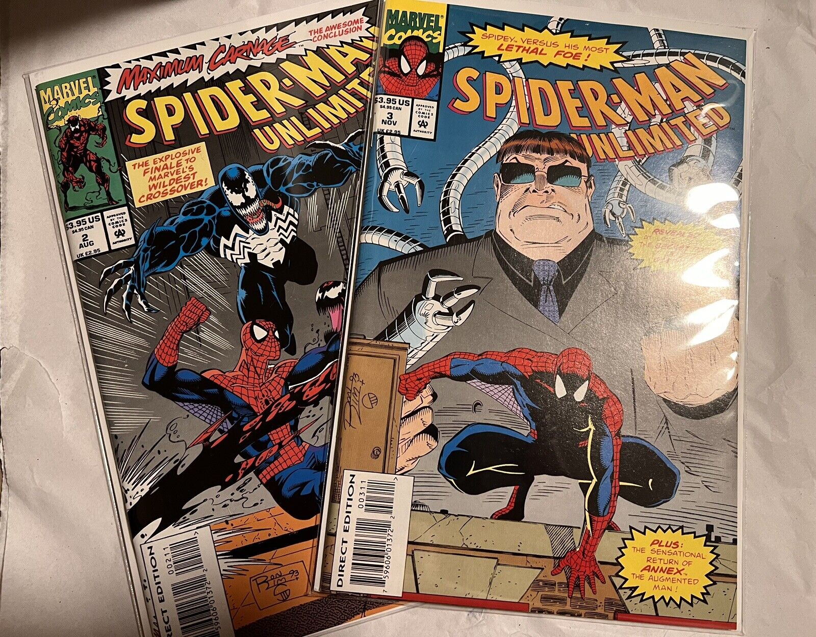 Spiderman Unlimited 2 And 3. From Comic Book Back Stock, New Never Opened NM+