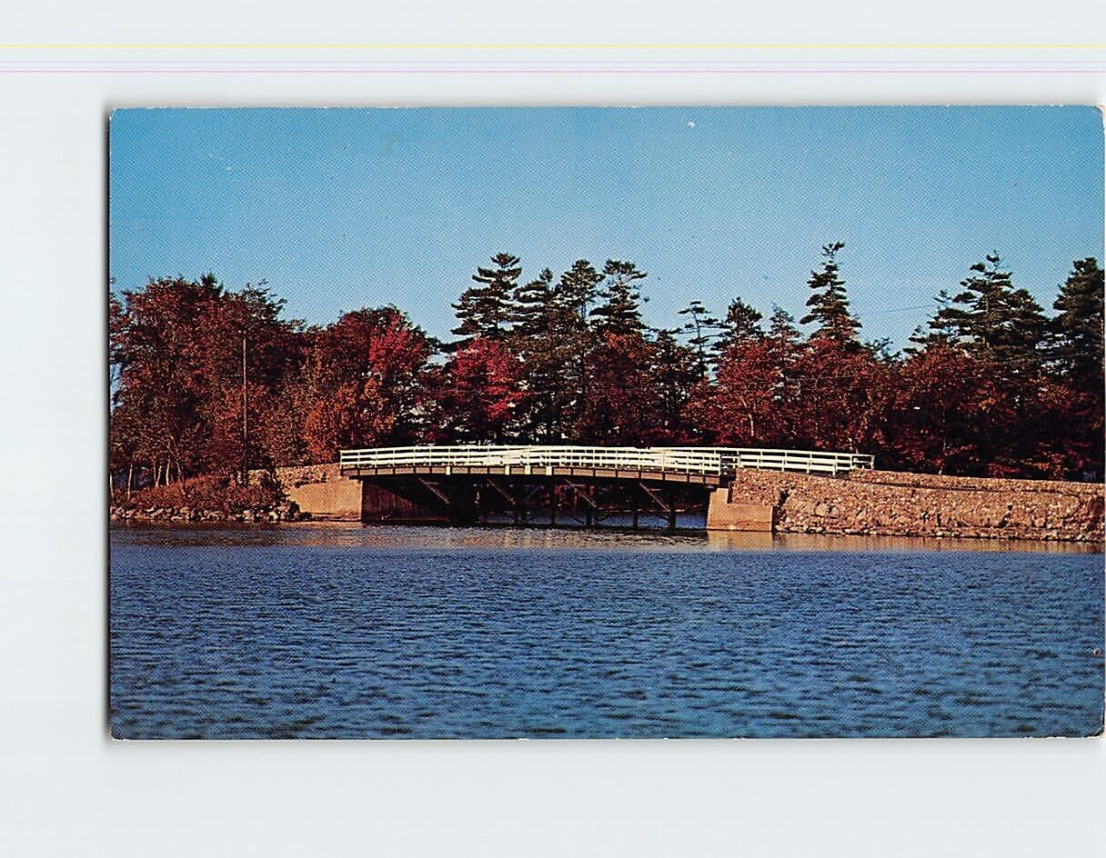 Postcard Long Island Bridge Lake Winnipesaukee New Hampshire USA