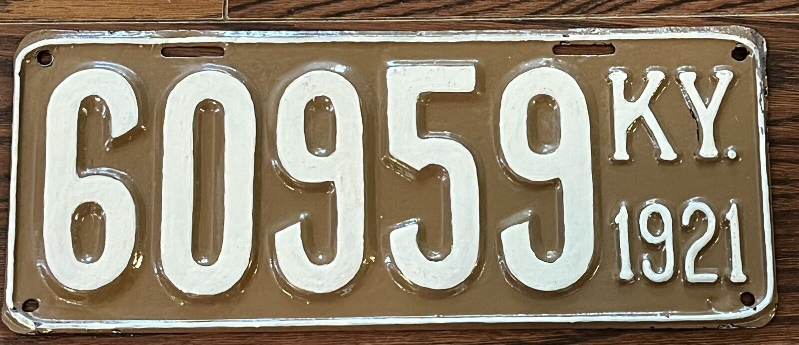 1921 Kentucky License Plate KY Repaint Vintage 60959