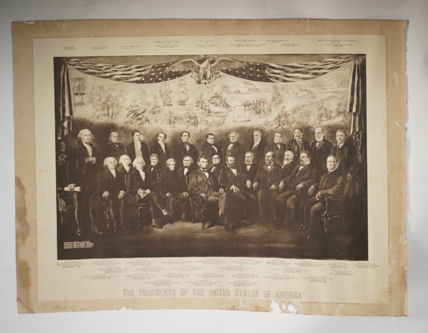 The 26 Presidents of the U S (Issued by Chicago Chamber of Commerce) 27.5” 1900s